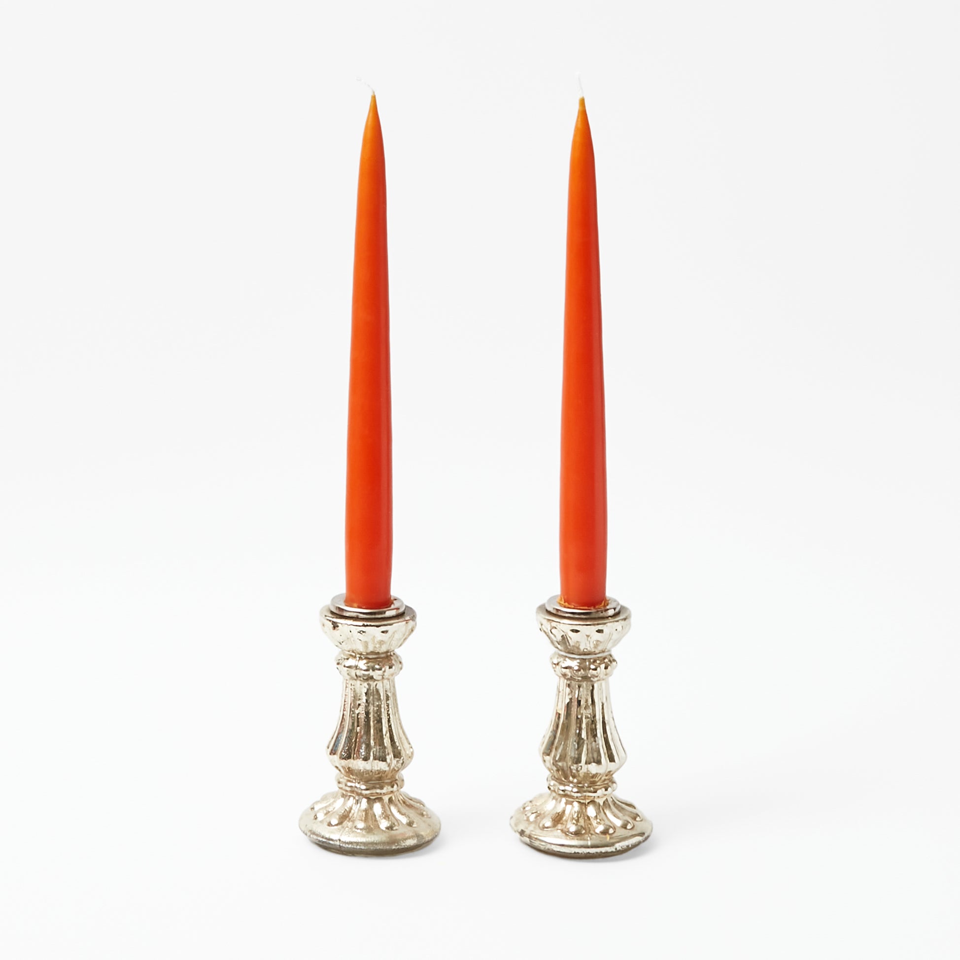 Baroque Mercury Candle Holders (Pair)