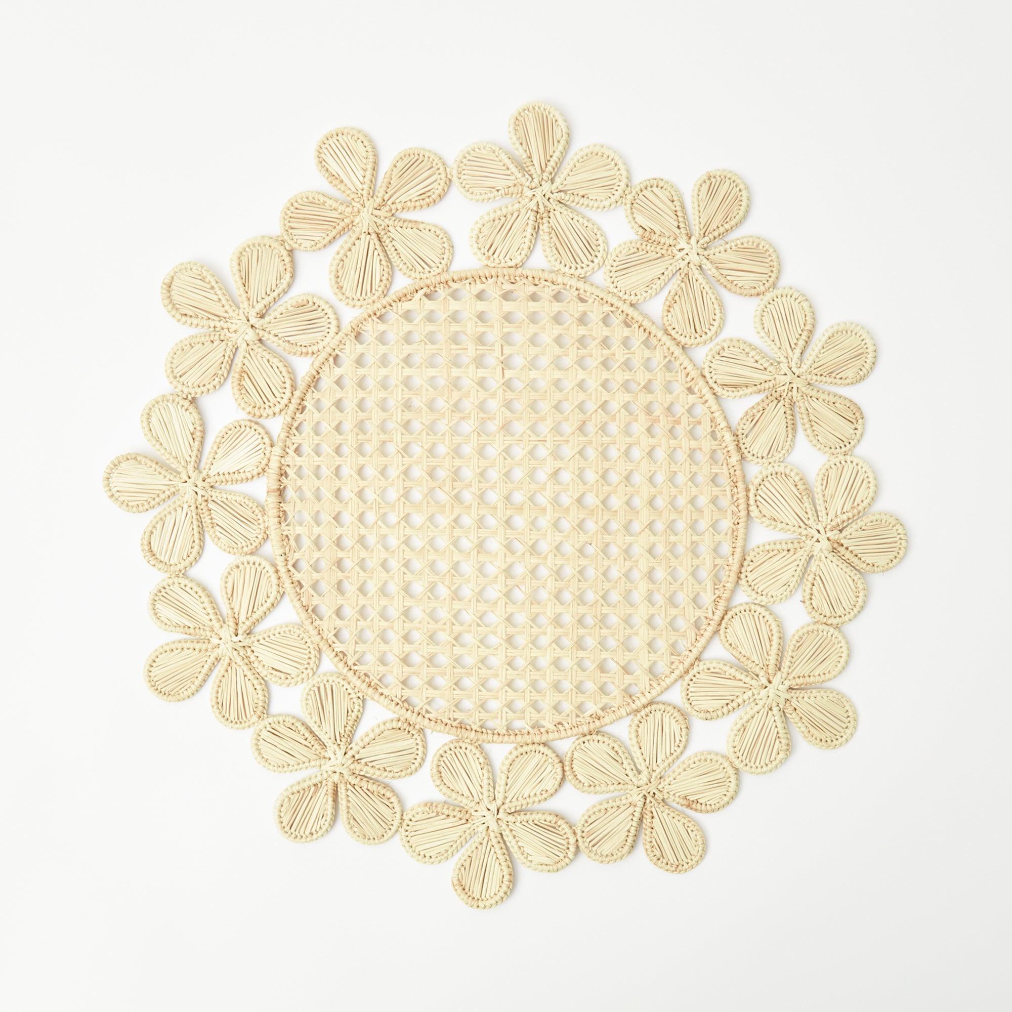 Mia Woven Rattan Placemats (Set of 4) - Mrs. Alice