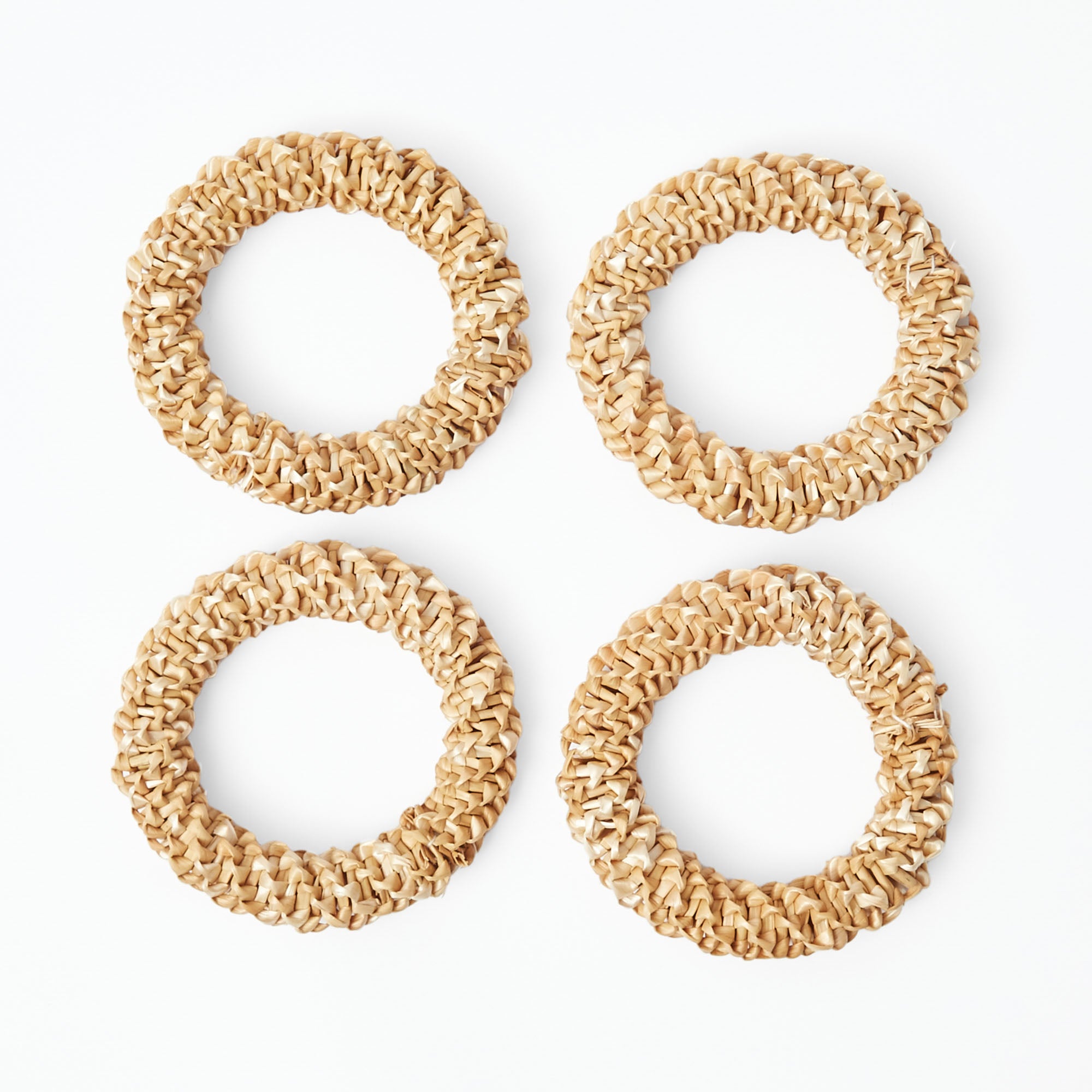 Set of 4 charming corn wreaths with oat velvet bows for rustic charm.