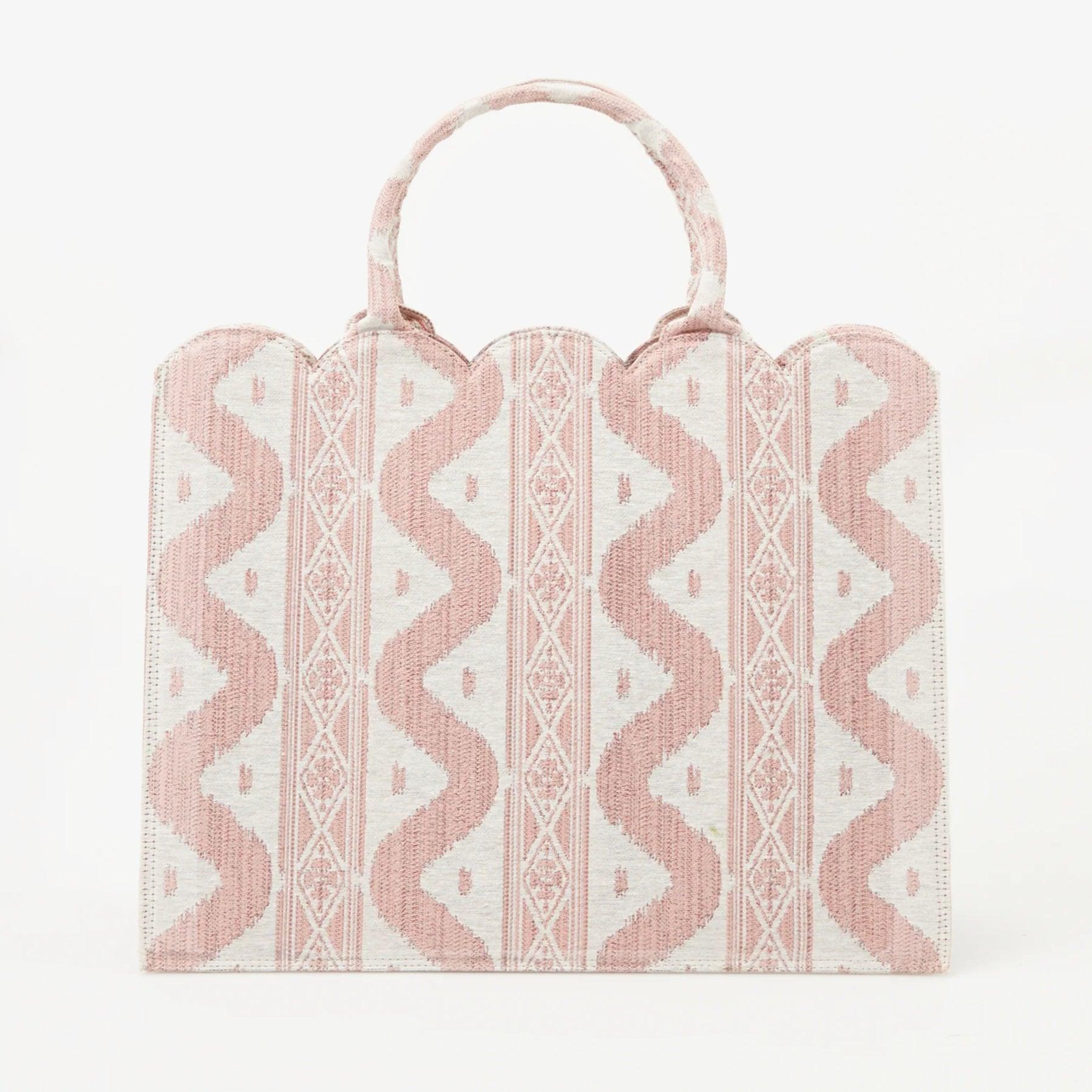 Mrs. Alice Tote Bag (Pink Ikat) - Mrs. Alice