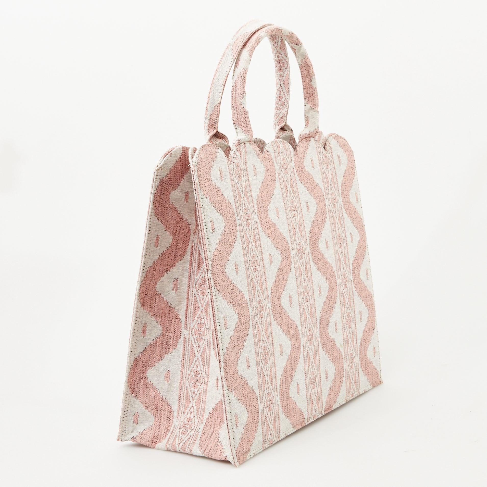 Mrs. Alice Tote Bag (Pink Ikat) - Mrs. Alice