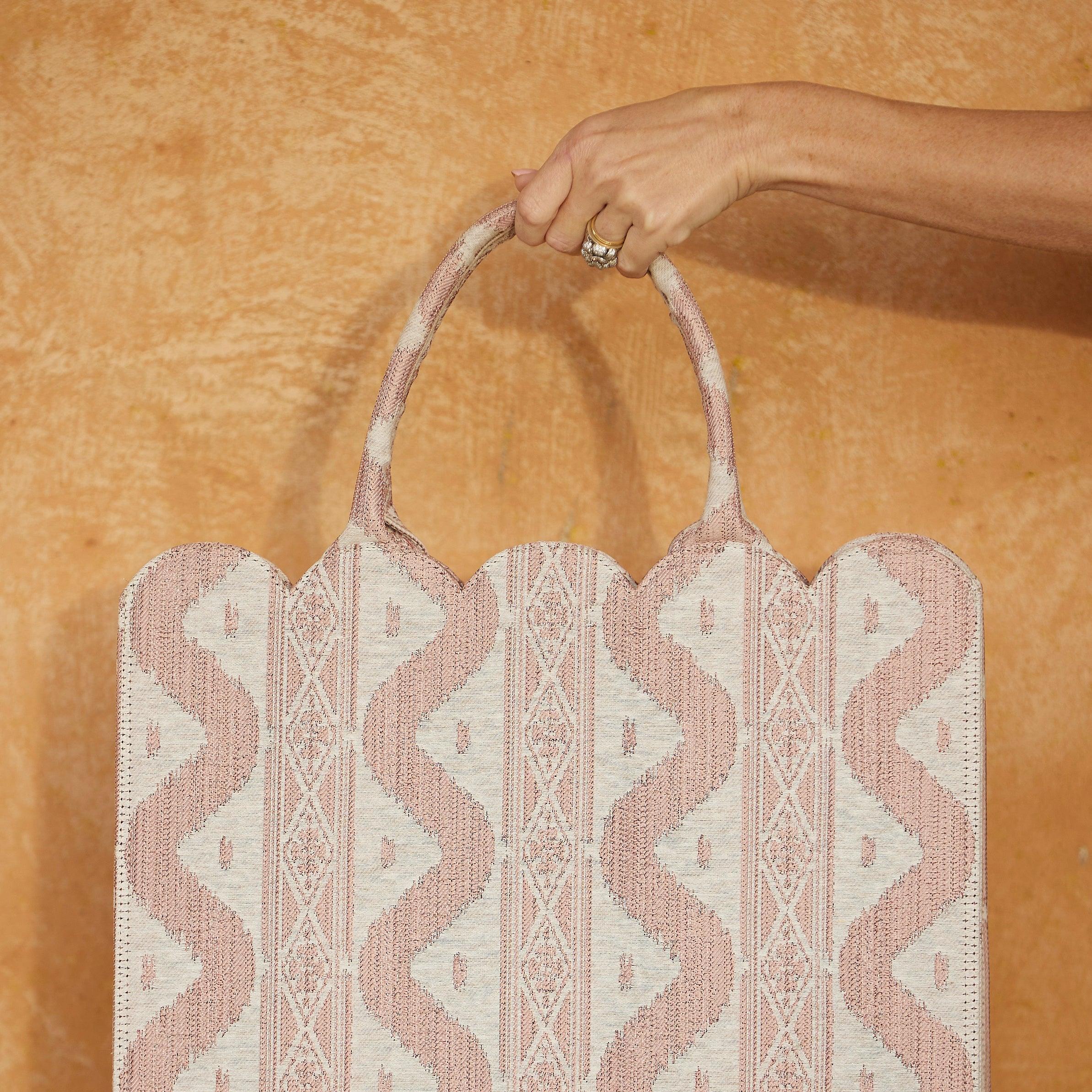 Mrs. Alice Tote Bag (Pink Ikat) - Mrs. Alice