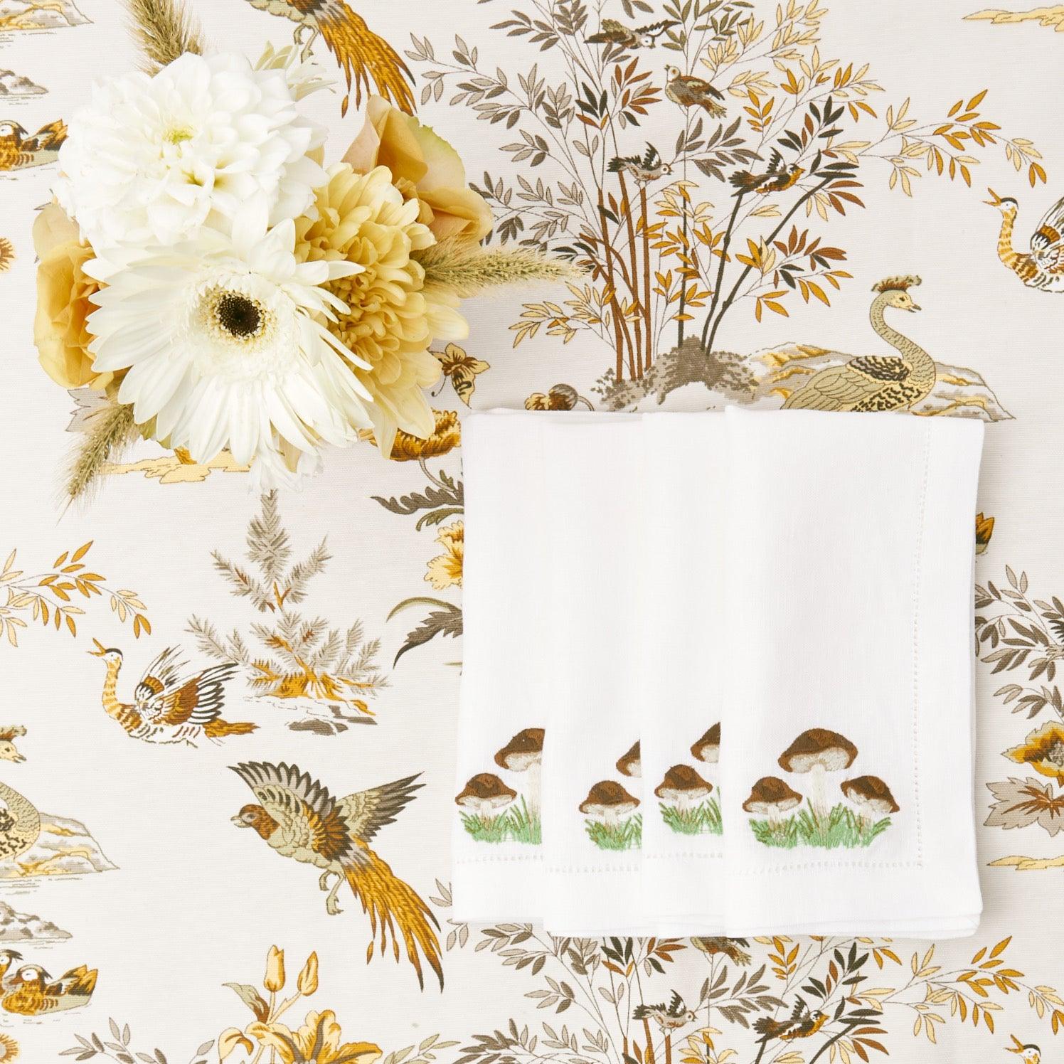 Elegant dining essentials: Mushroom White Linen Set.