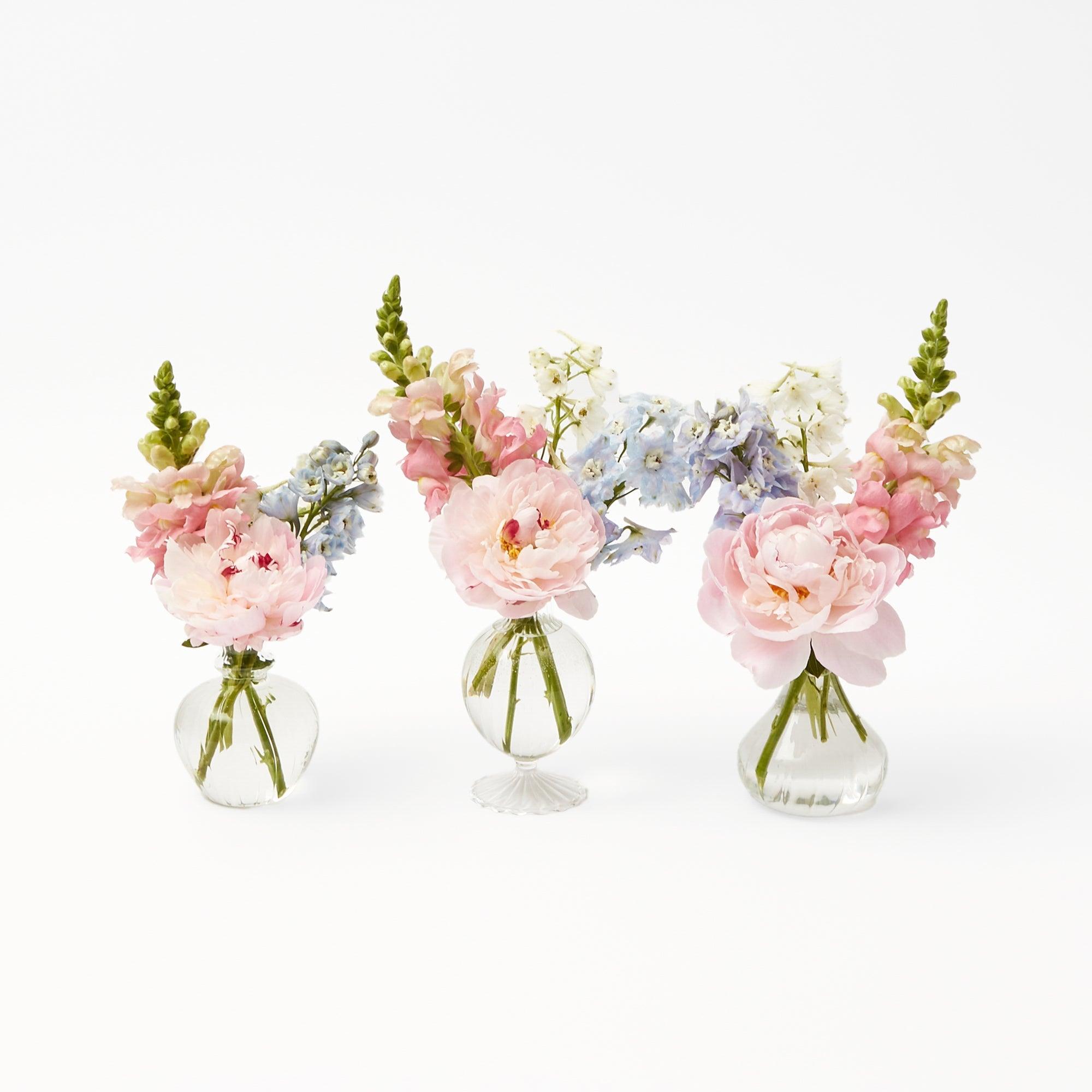 Elevate your floral displays with Nancy Bud Vase Set - a trio of vessels, each crafted for simplicity and enduring aesthetic appeal.