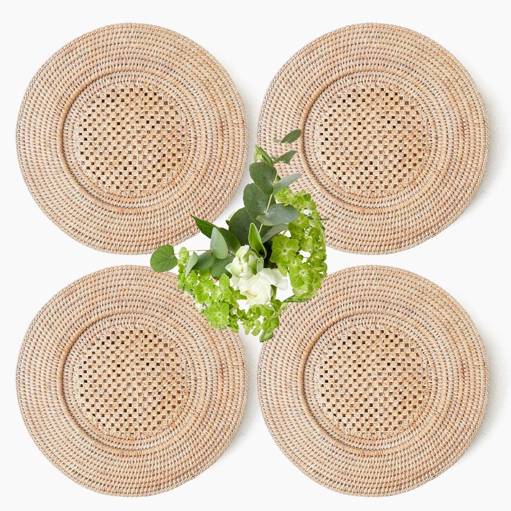 Natural Rattan Charger Plates (Set of 4)