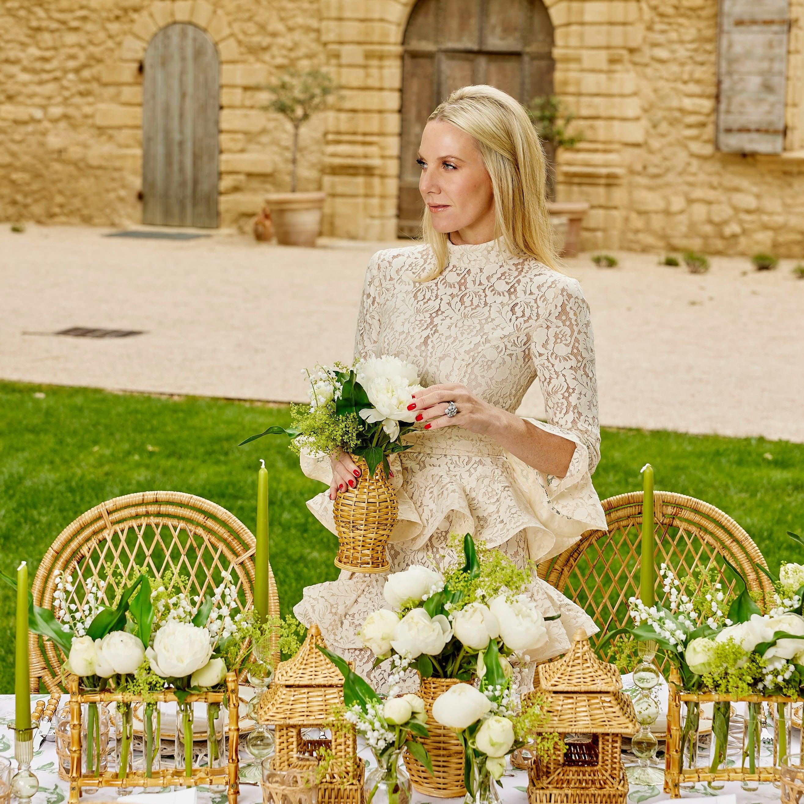 Rustic beauty in a set: Natural Rattan Vases.