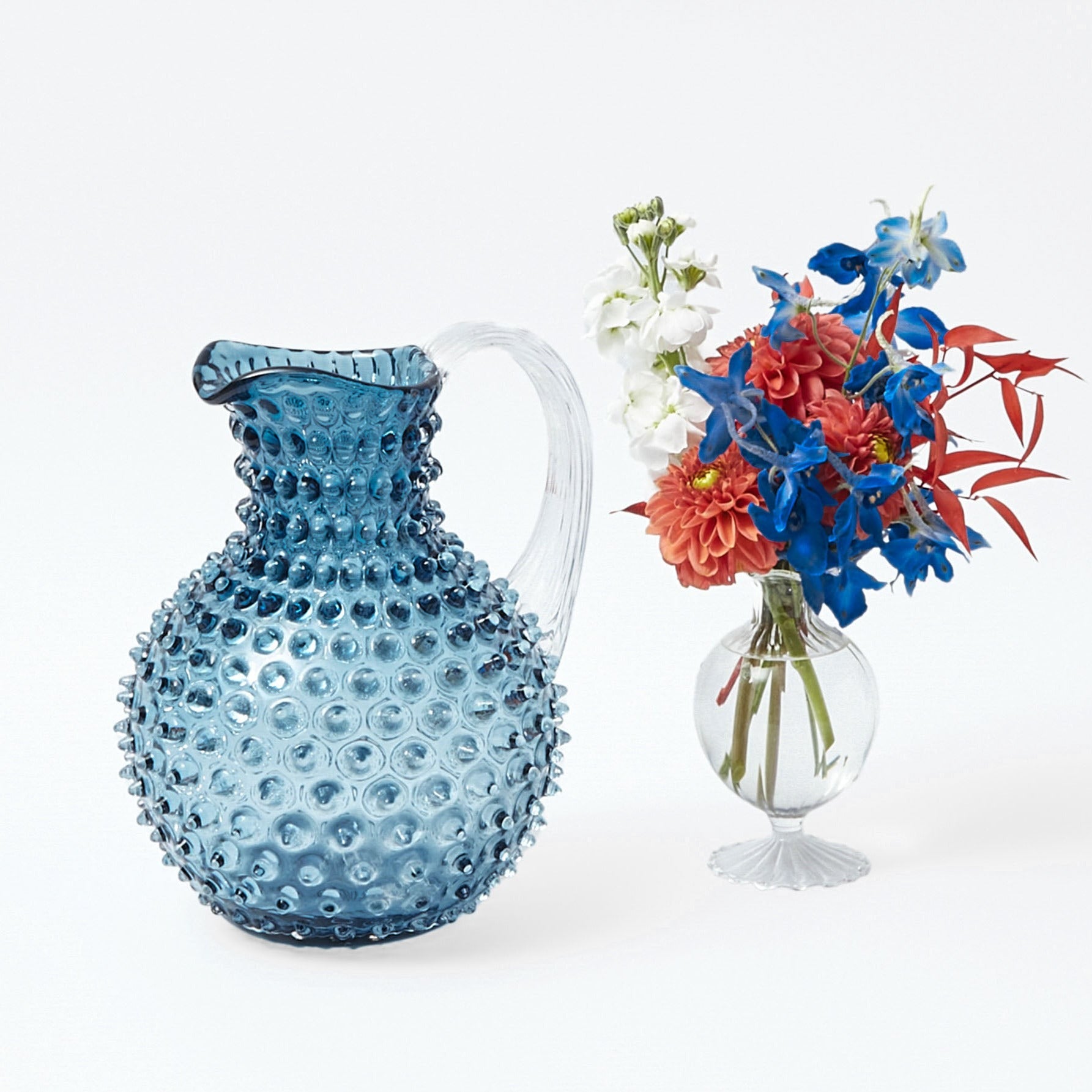 Hobnail Navy Jug