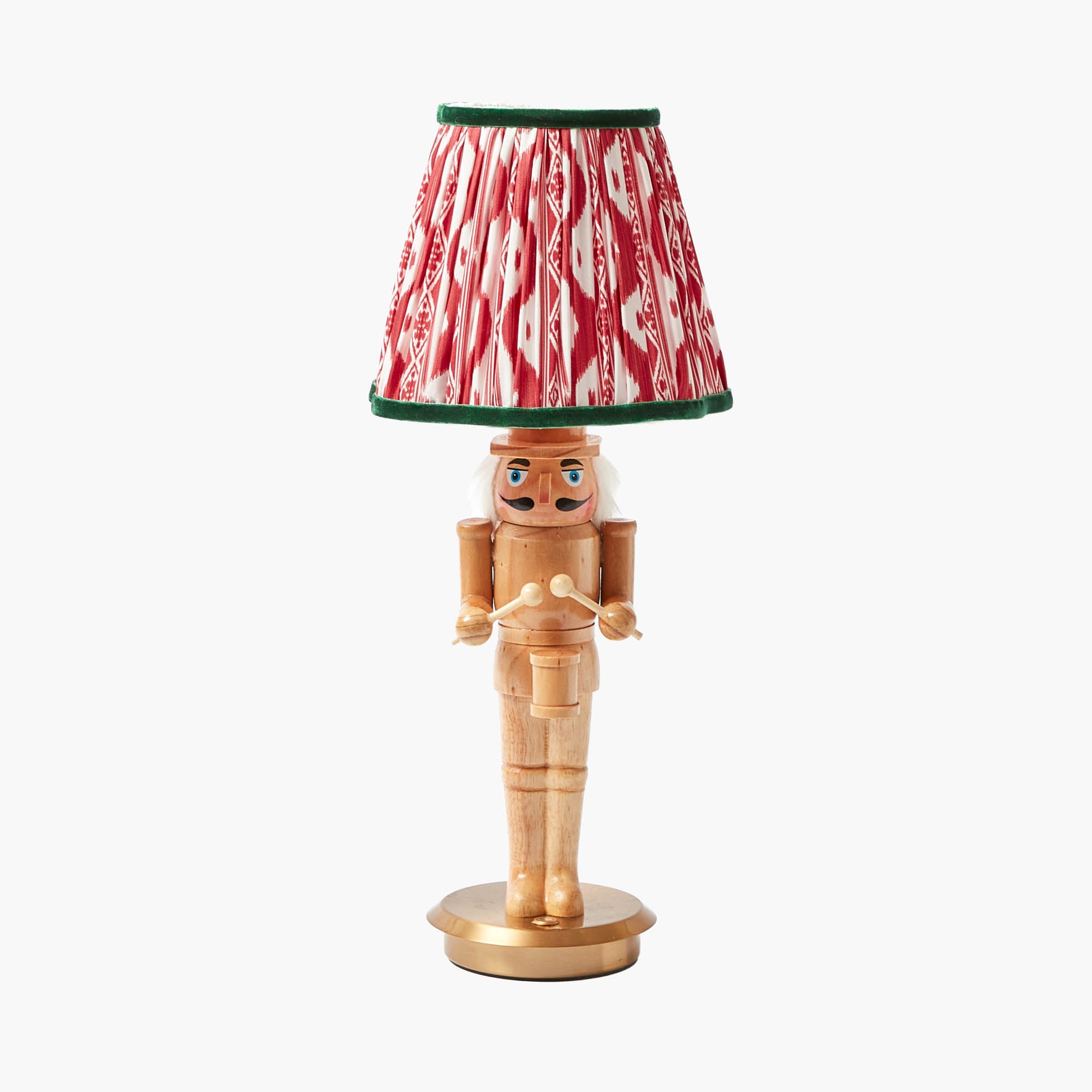 Red & Green Ikat Lampshade (18cm)