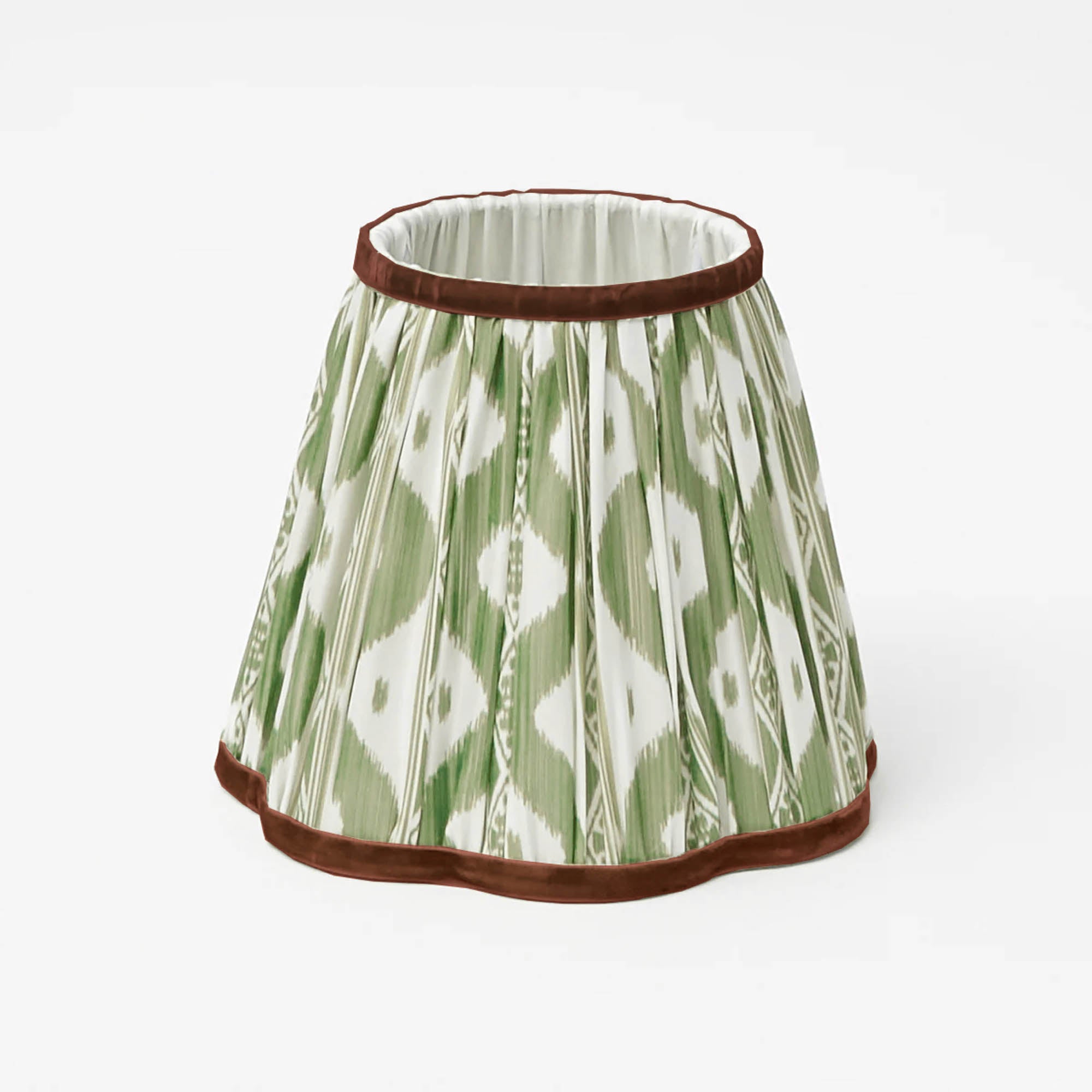 Olive & Chocolate Ikat Lampshade (18cm)