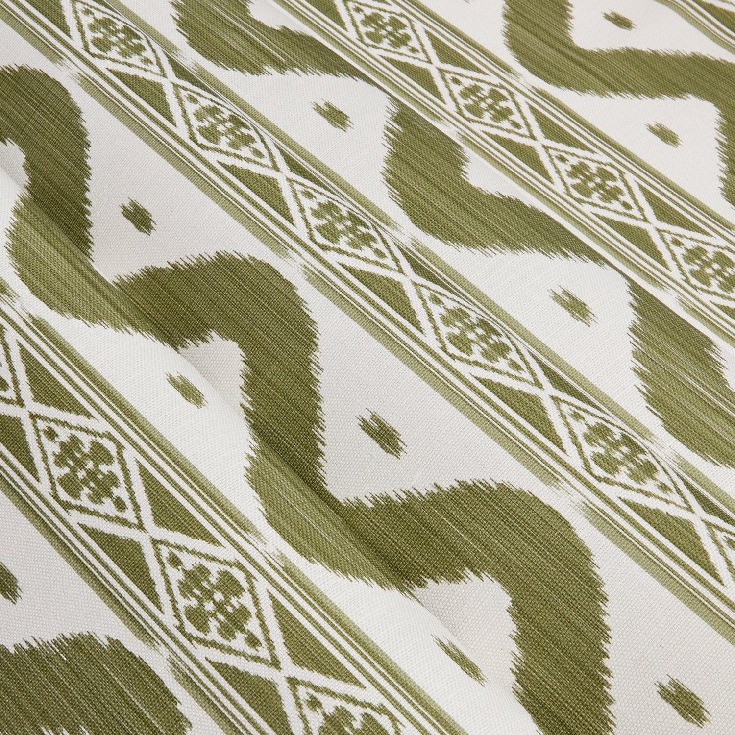 Olive Green Ikat Stripe Fabric - Mrs. Alice