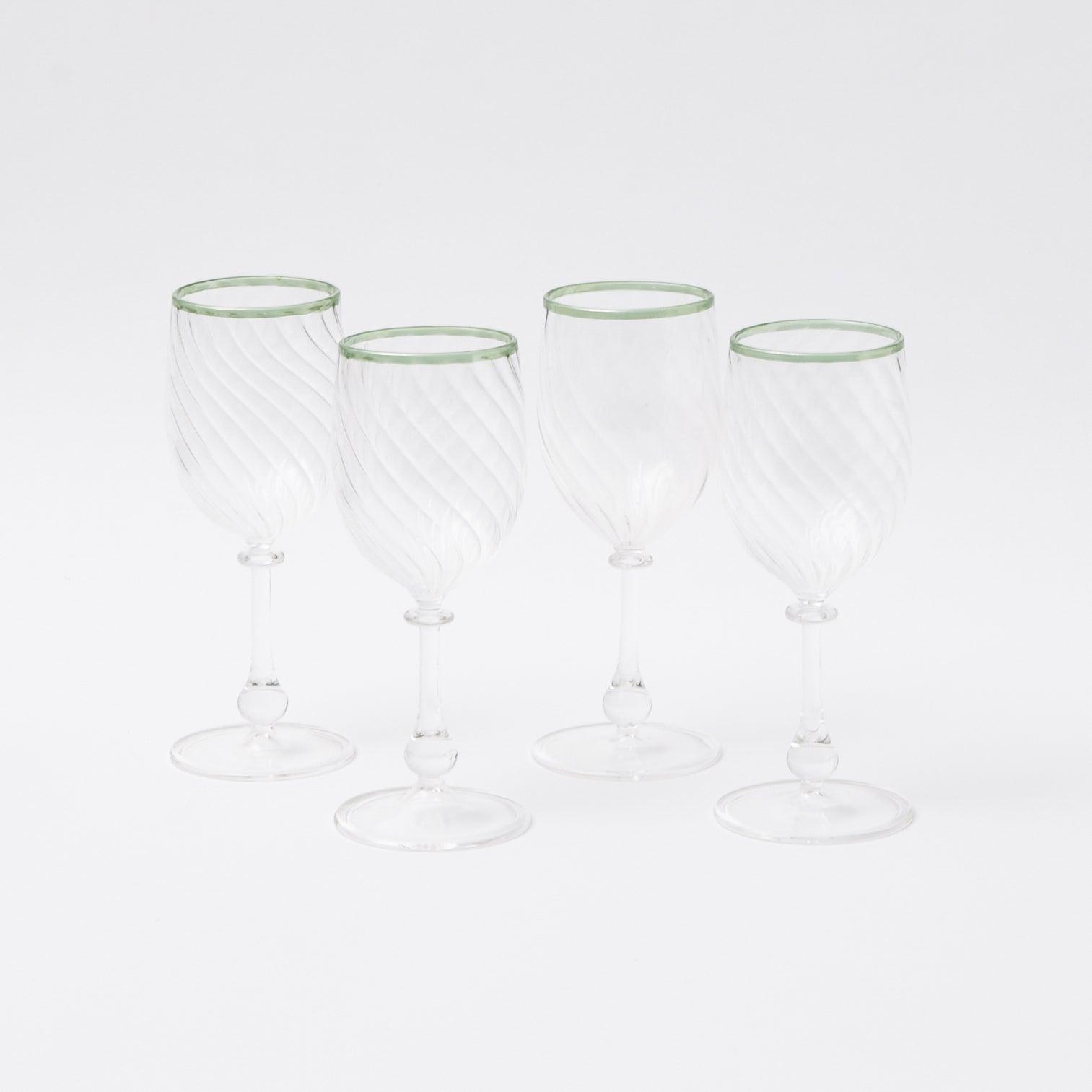 Etched Olive Branch Martini Glasses