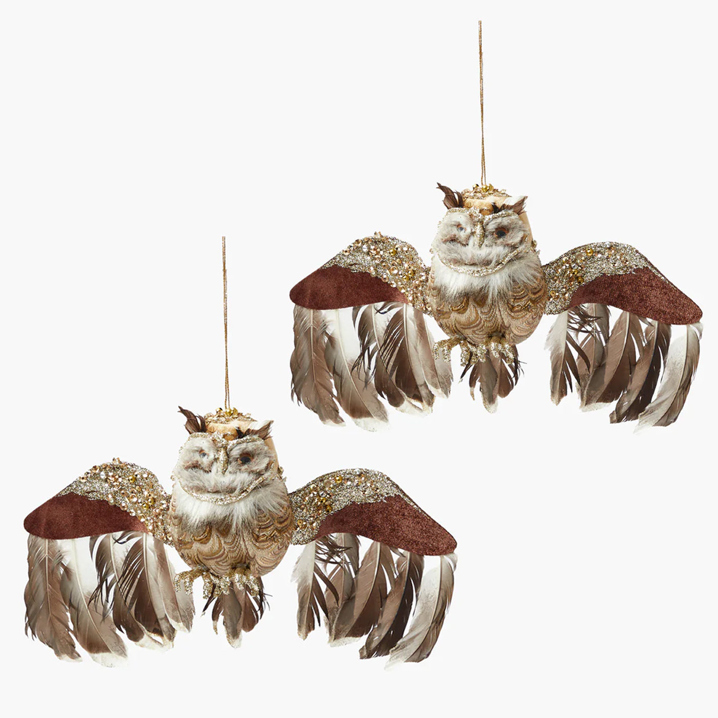 Flying Glitter Owl (Pair)