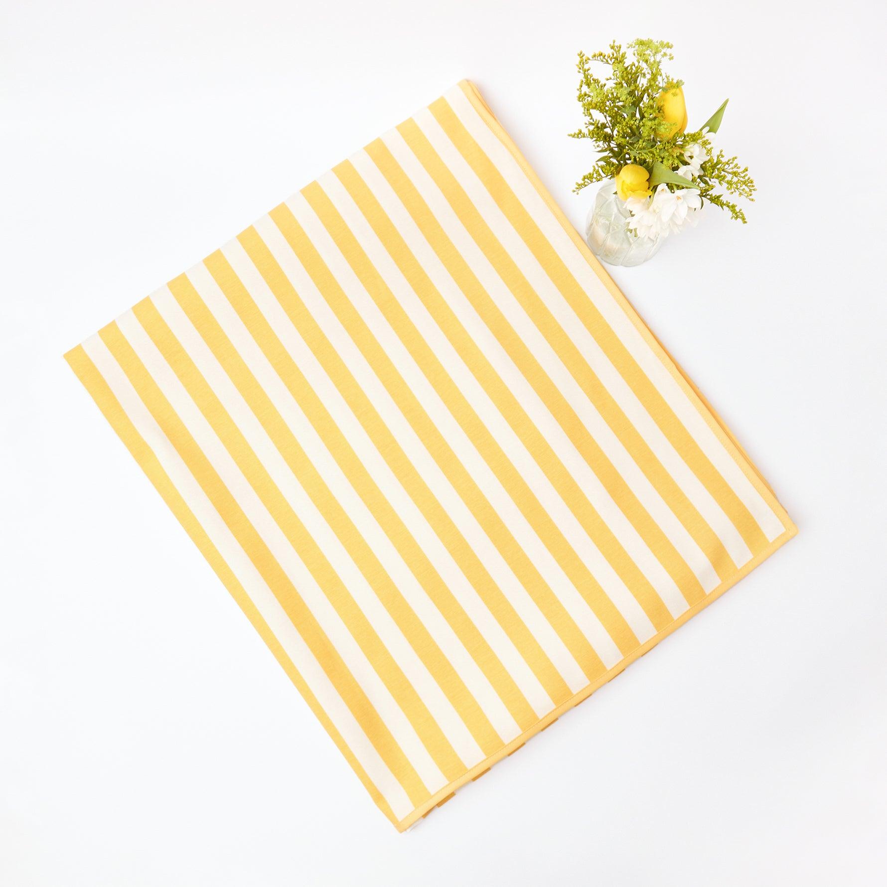 Passalacqua Yellow Stripe Tablecloth - Mrs. Alice