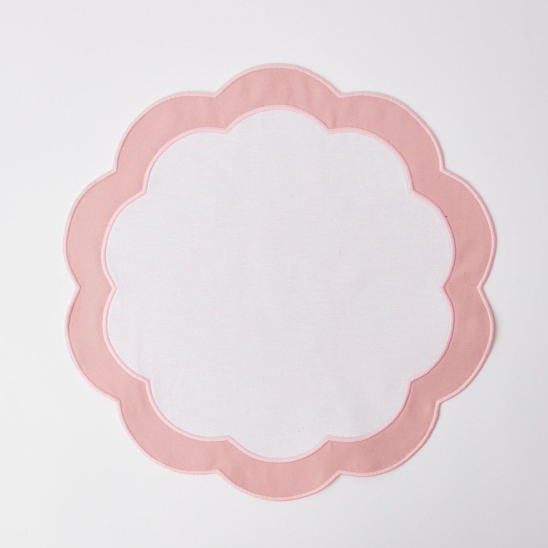 Pink Appliqué Placemats & Napkins (Set of 4) - Mrs. Alice