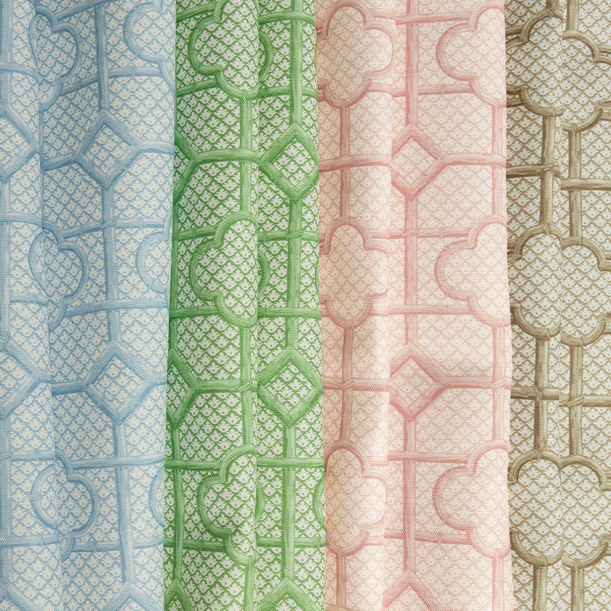 Pink Bamboo Trellis Fabric - Mrs. Alice