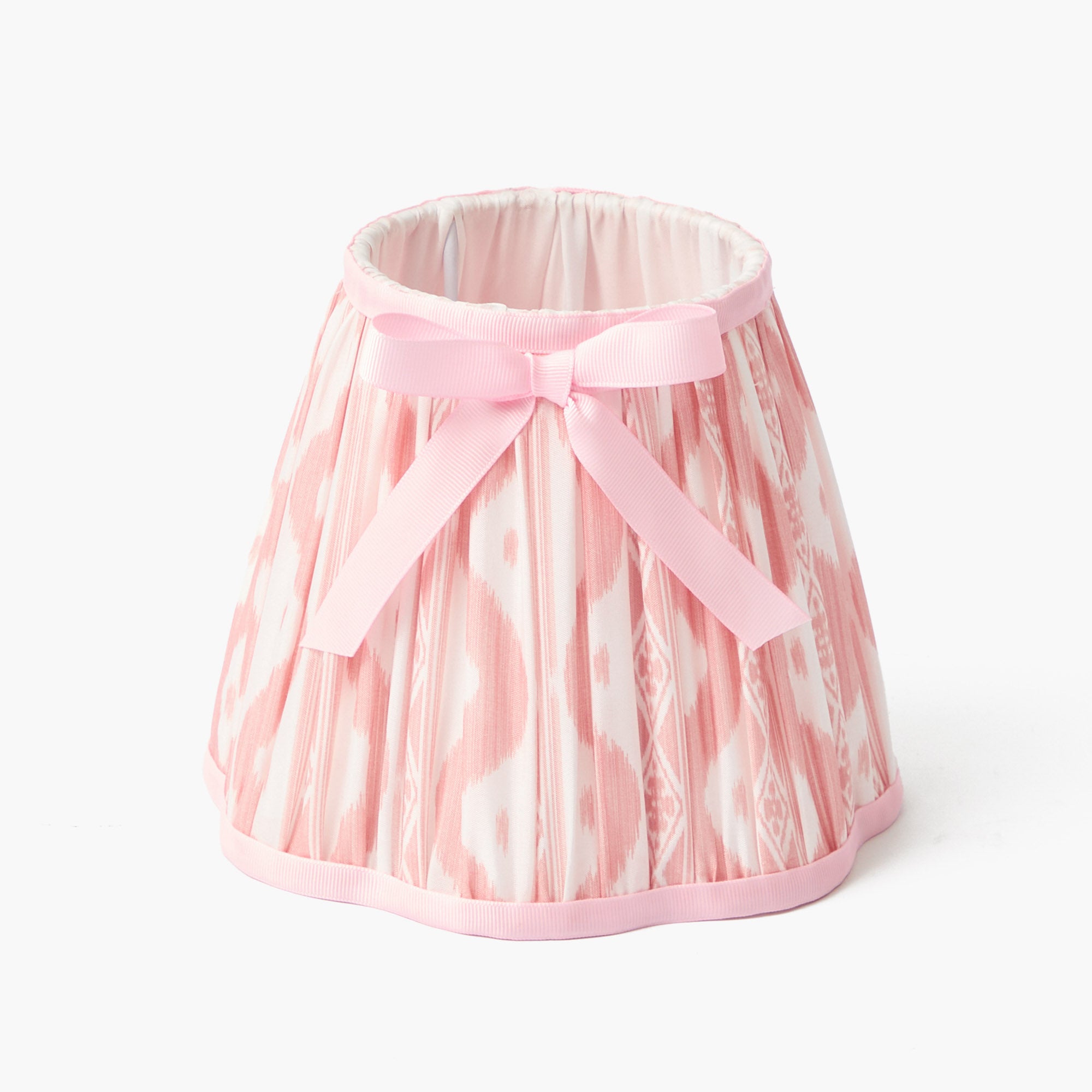 Pink Leonora Lacquer Rechargeable Lamp with Pink Ikat Bow Shade (18cm)