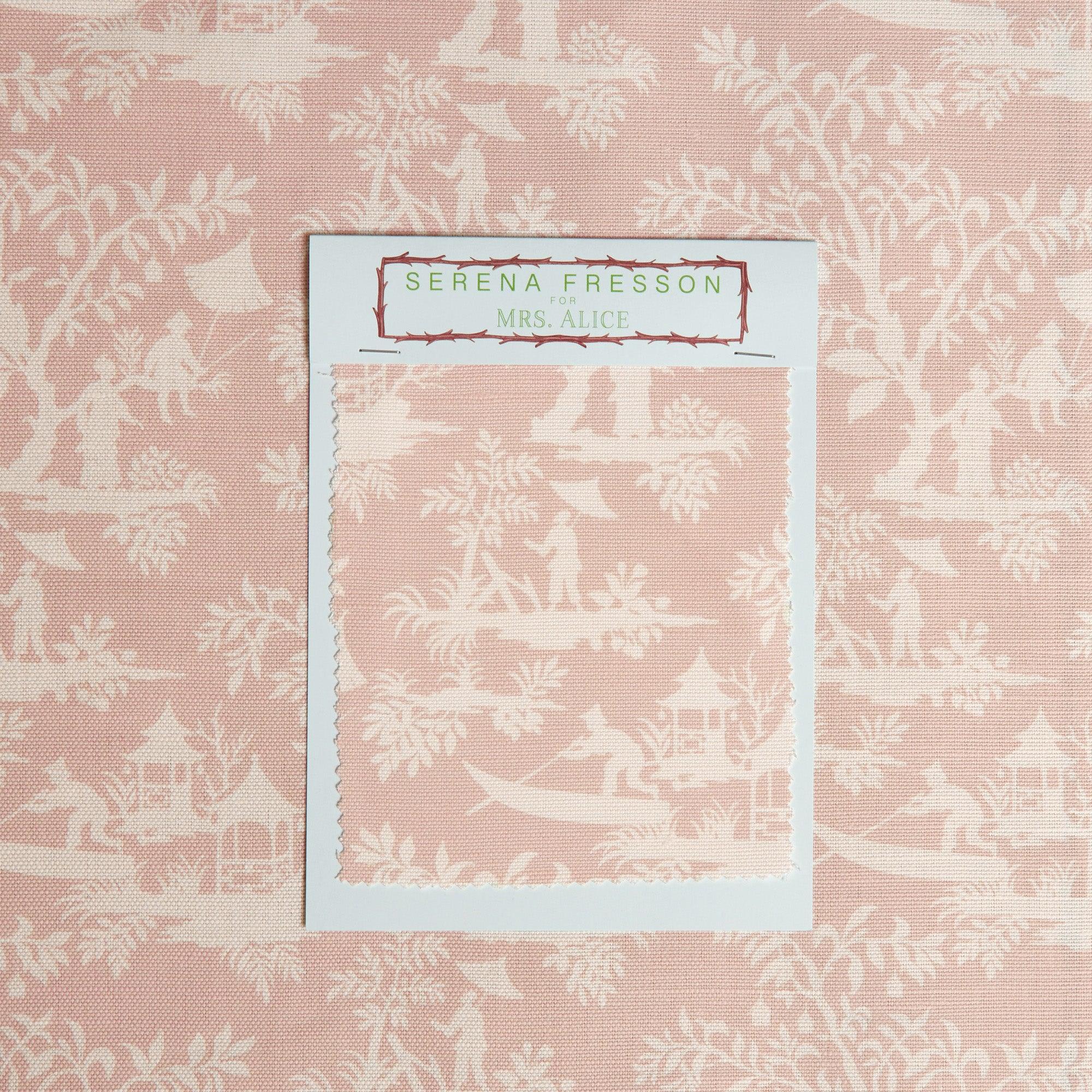 Pink Pagoda Garden Fabric - Mrs. Alice