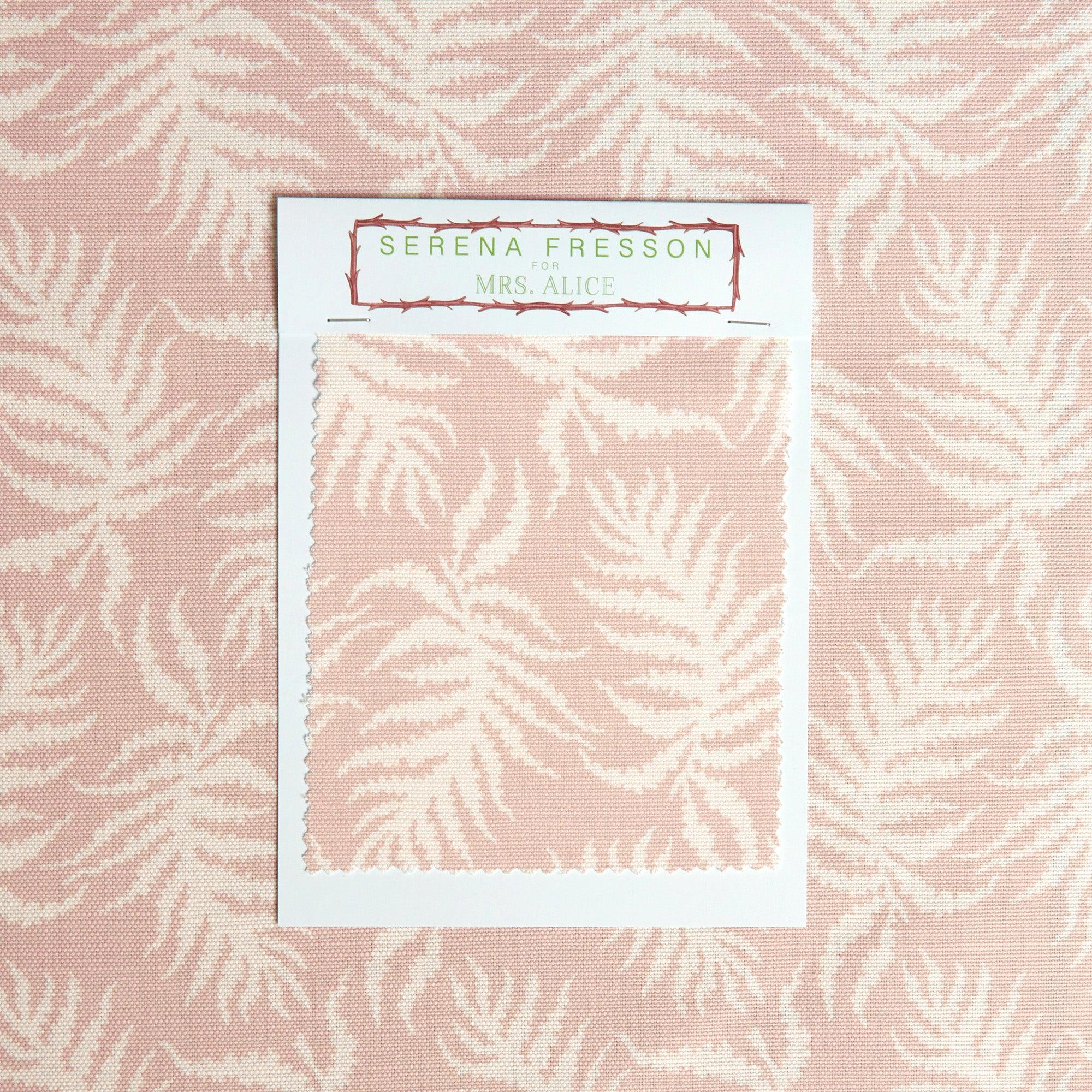 Pink Trailing Ferns Fabric - Mrs. Alice