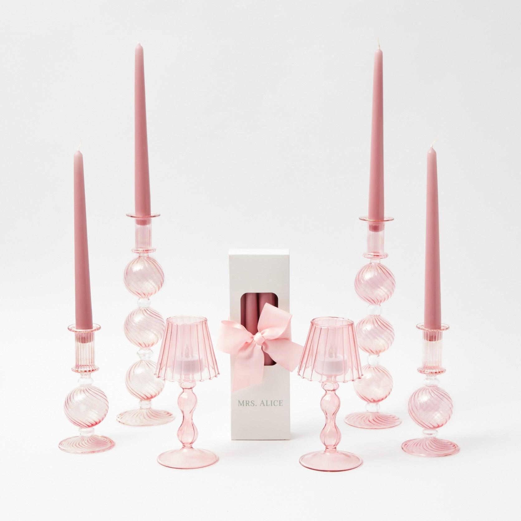 Pretty In Pink Candlescape - Mrs. Alice