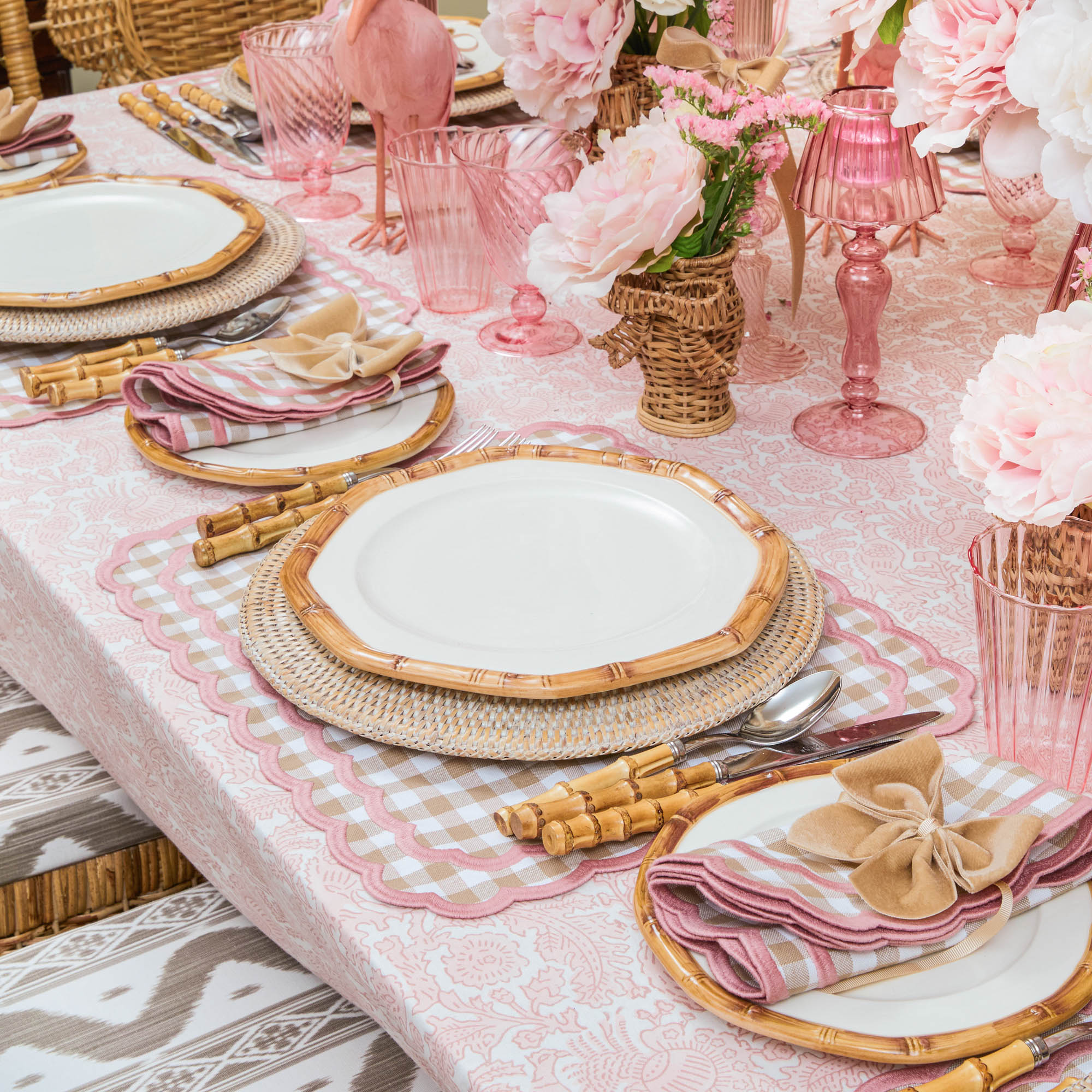 Geometric Bamboo Dinner Plate