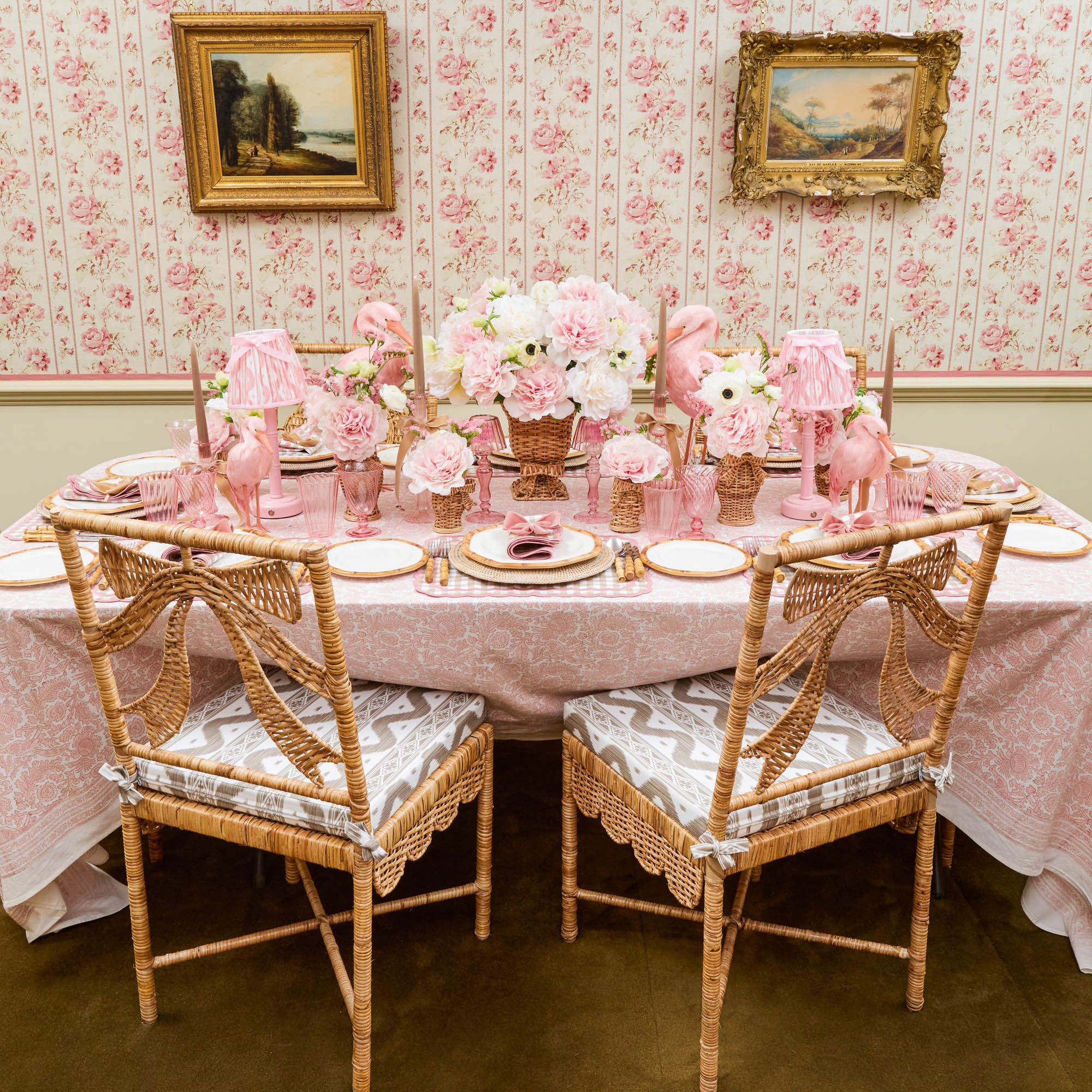 Dusty Pink Velvet Napkin Bows (Set of 4)