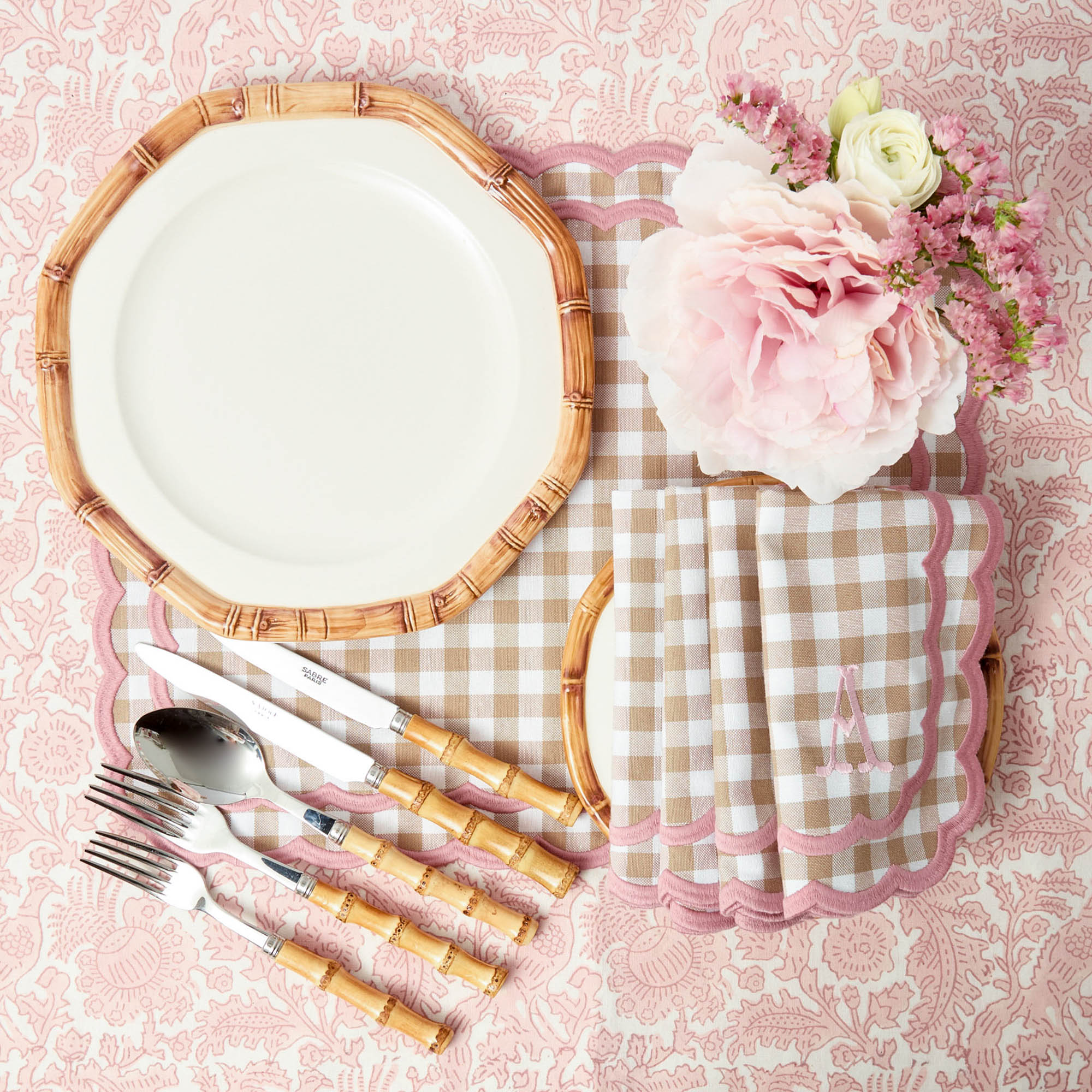 Geometric Bamboo Dinner Plate