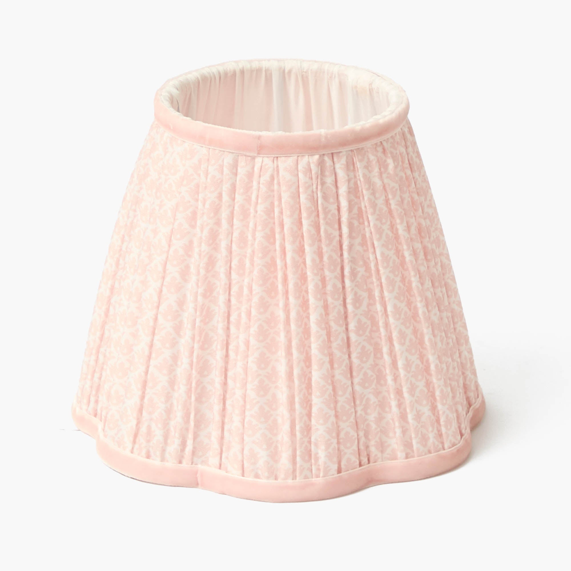 Edie Tall Rechargeable Lamp with Pink Lotus Shade (18cm)