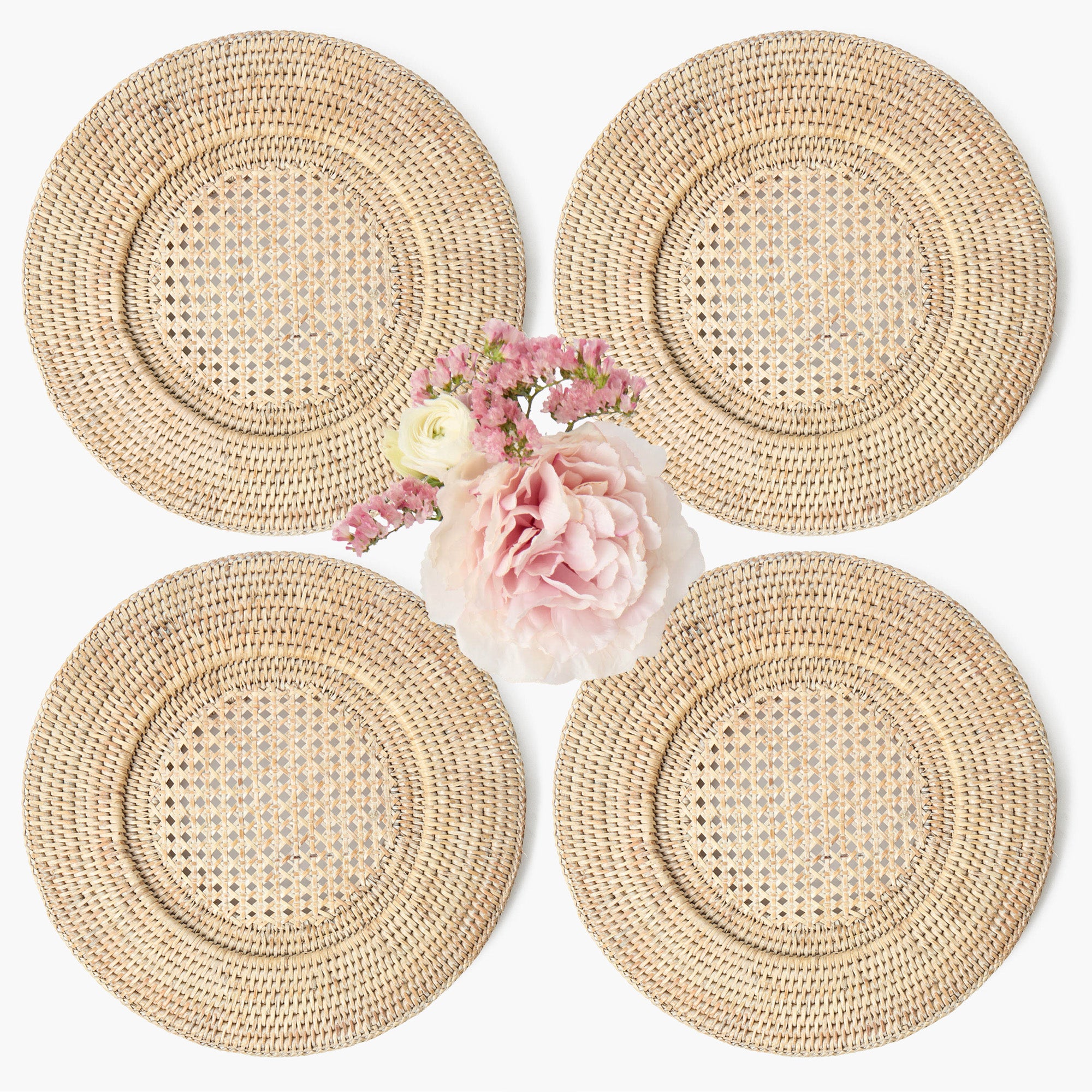 Natural Rattan Charger Plates (Set of 4)