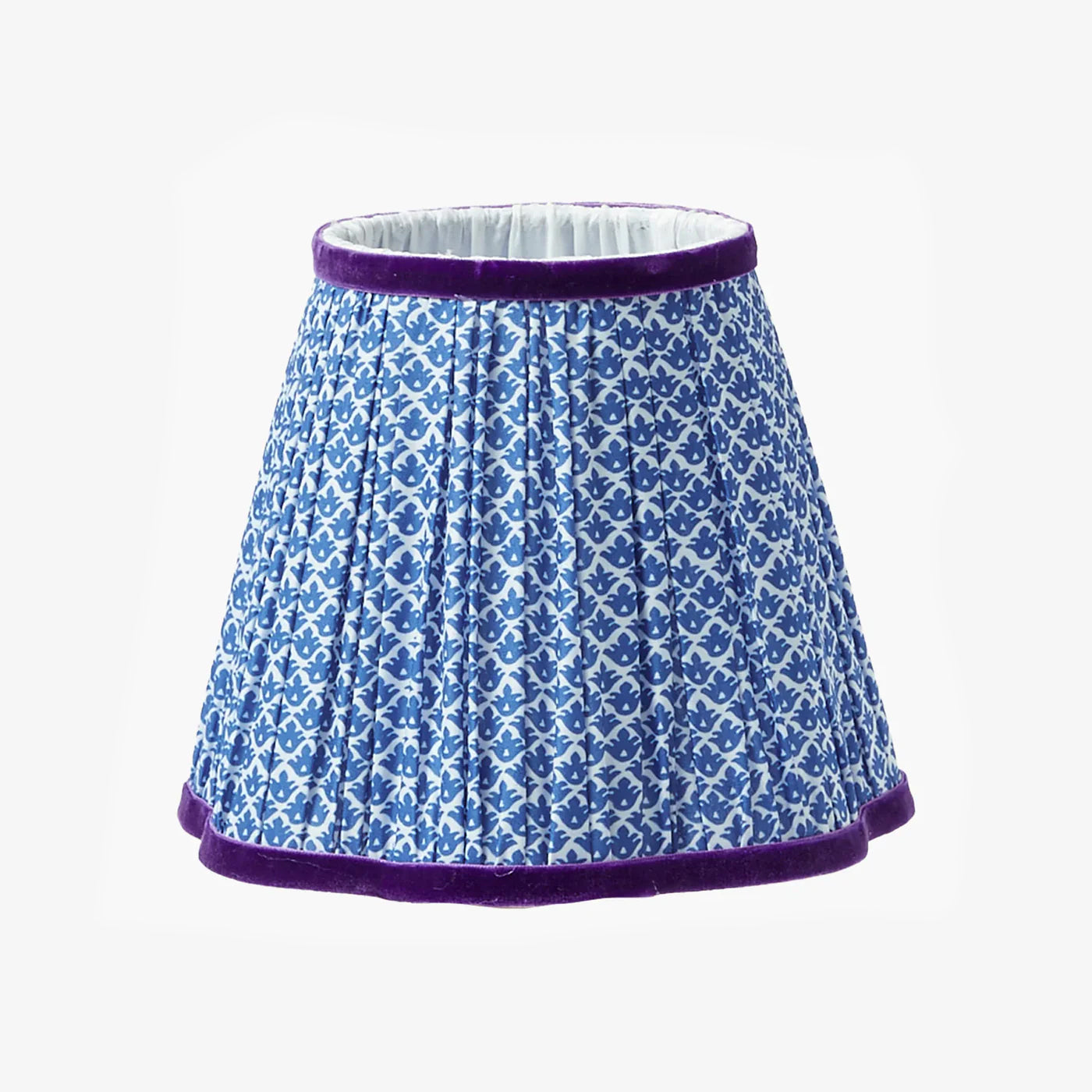 Cobalt & Purple Lotus Lampshade (18cm)