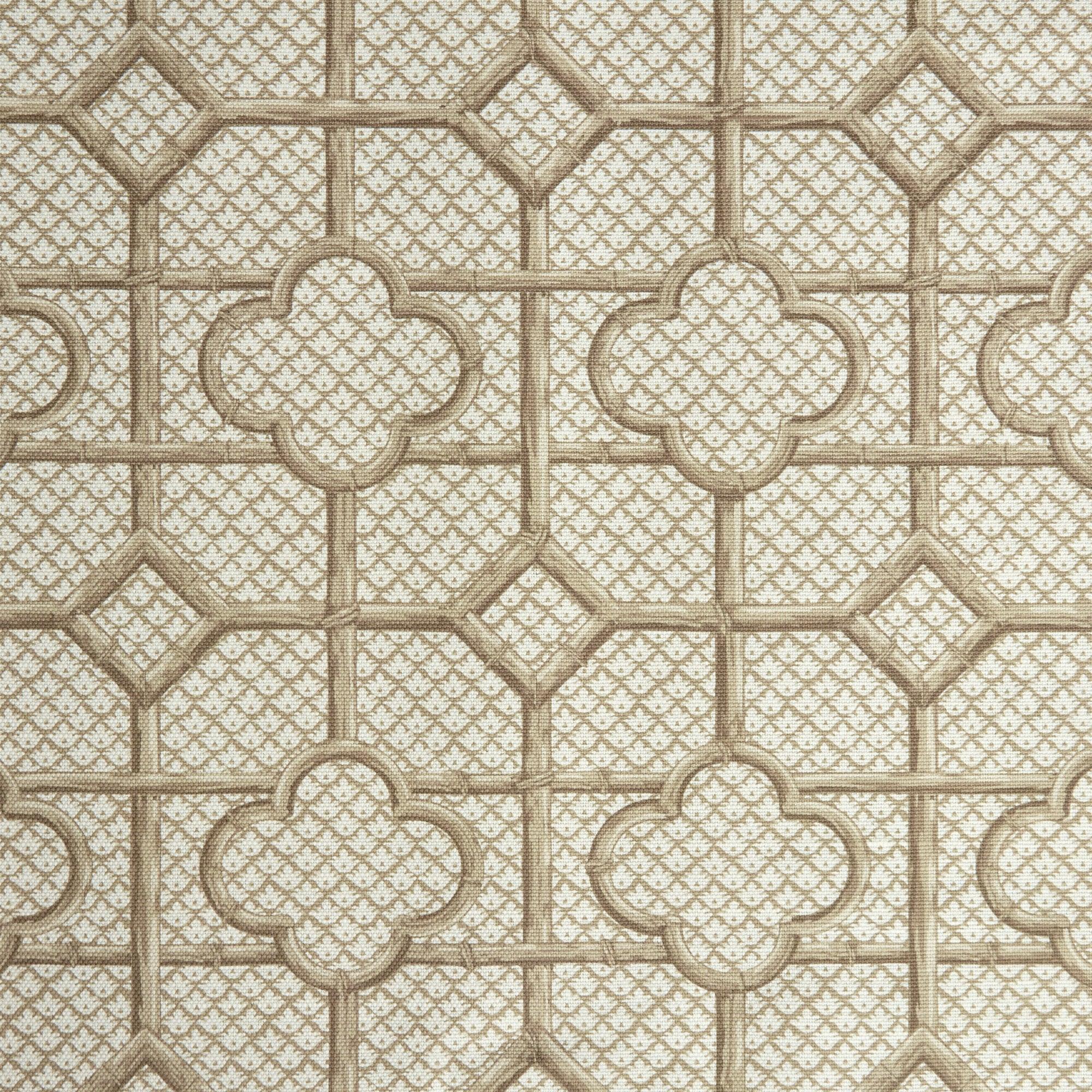 Putty Bamboo Trellis Fabric - Mrs. Alice