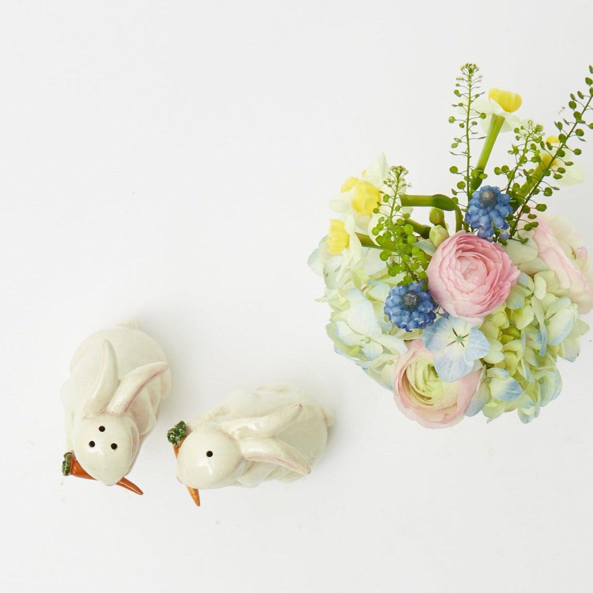 Rabbit Salt & Pepper Shakers - Mrs. Alice