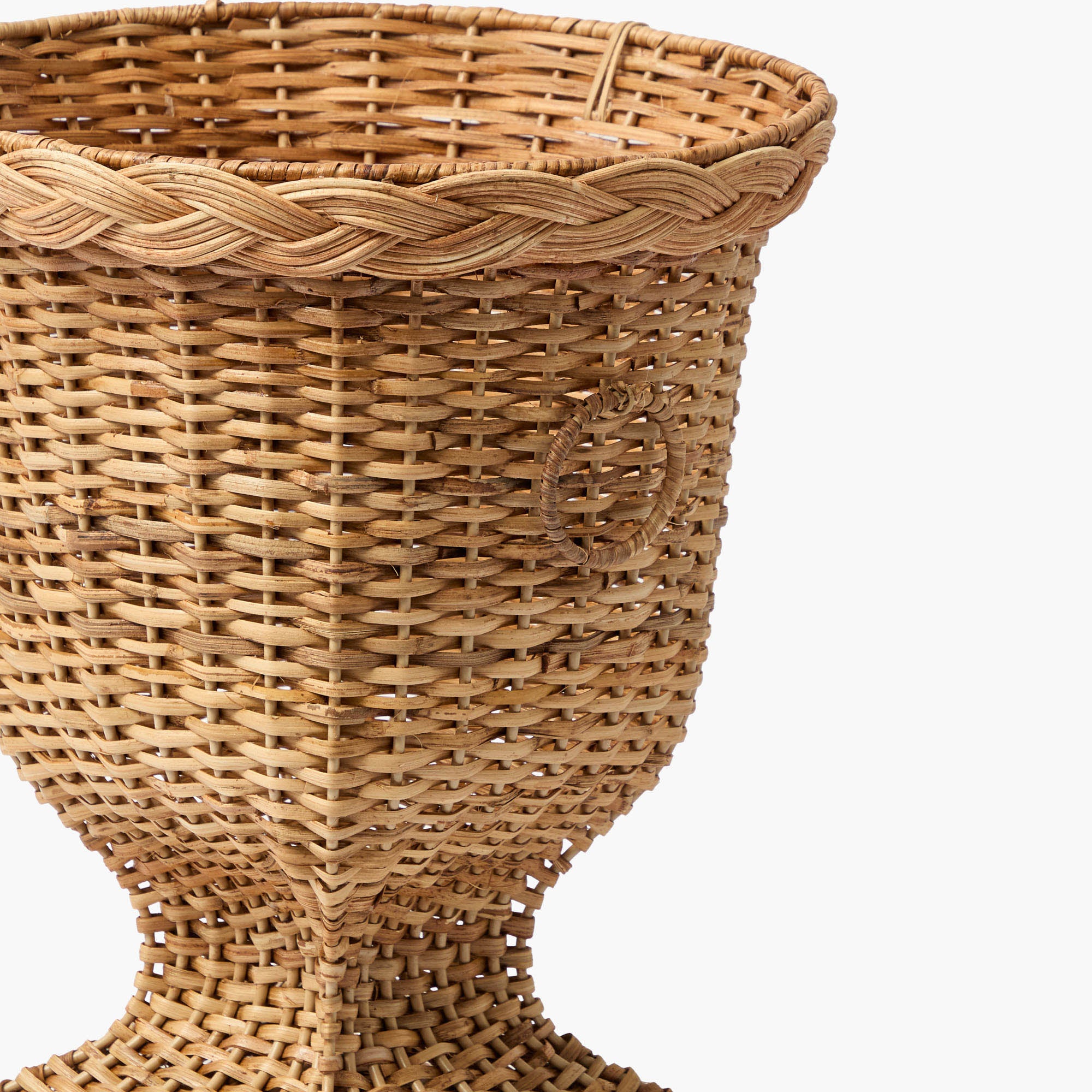 Bettina Rattan Urn & Pedestal