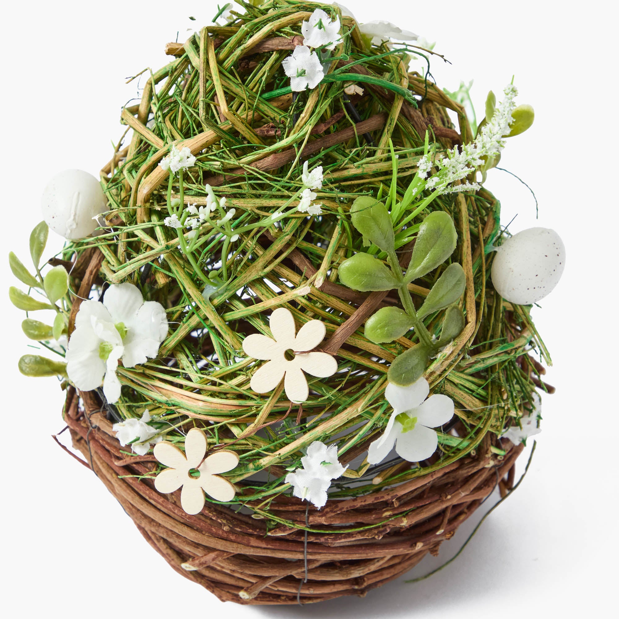 Floral Wicker Easter Egg (Pair)