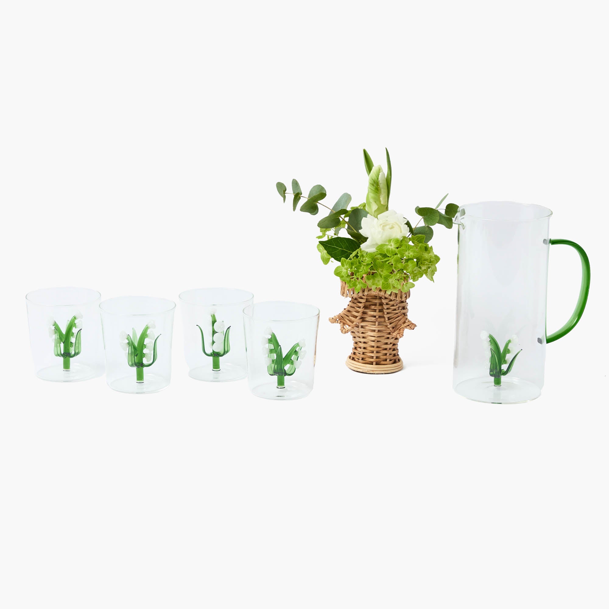 Lily of the Valley Jug & Glasses (Set of 4)