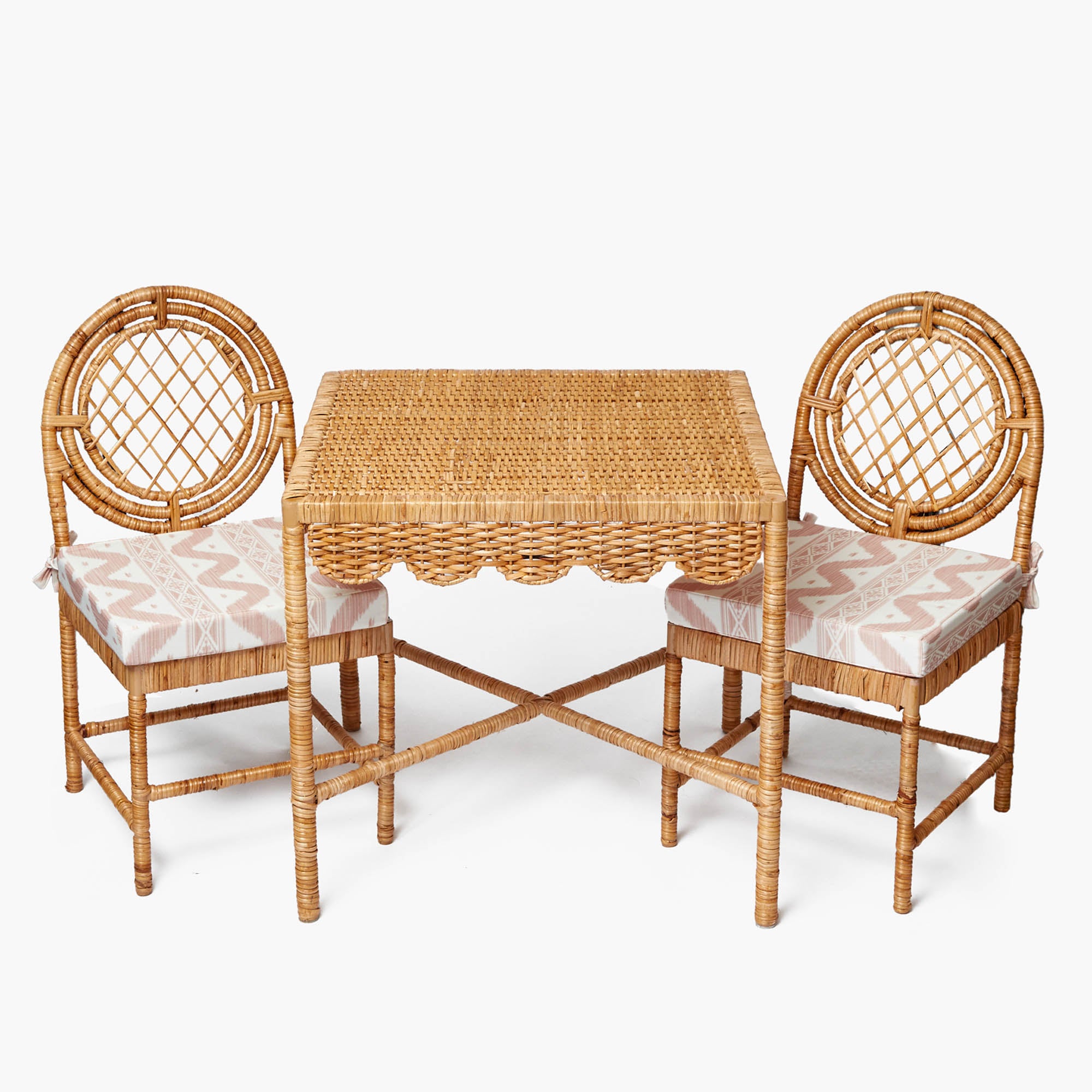 Small Rattan Table & Chair Set