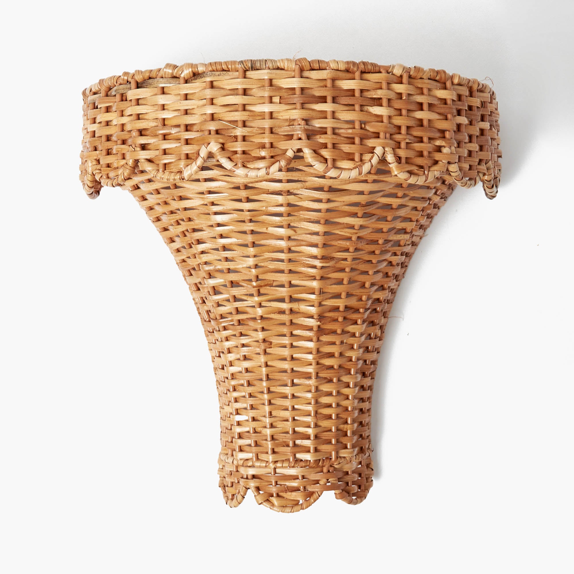 Rattan Curved Wall Sconce