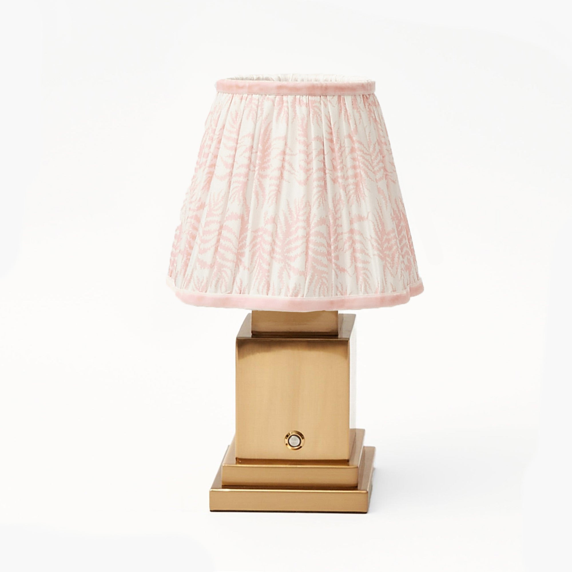 Rechargeable Lamp with Pink Fern Shade (18cm)