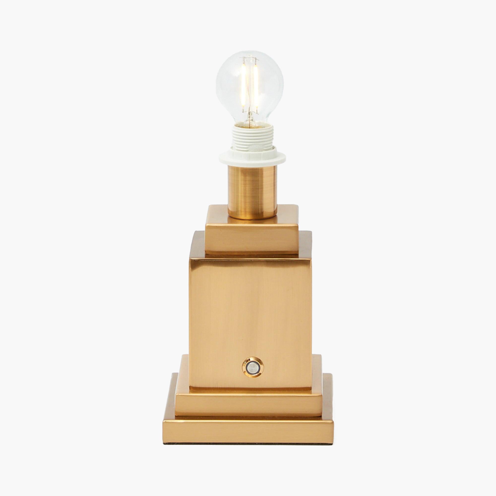 Rechargeable Table Lamp with Cream Shade (15cm)