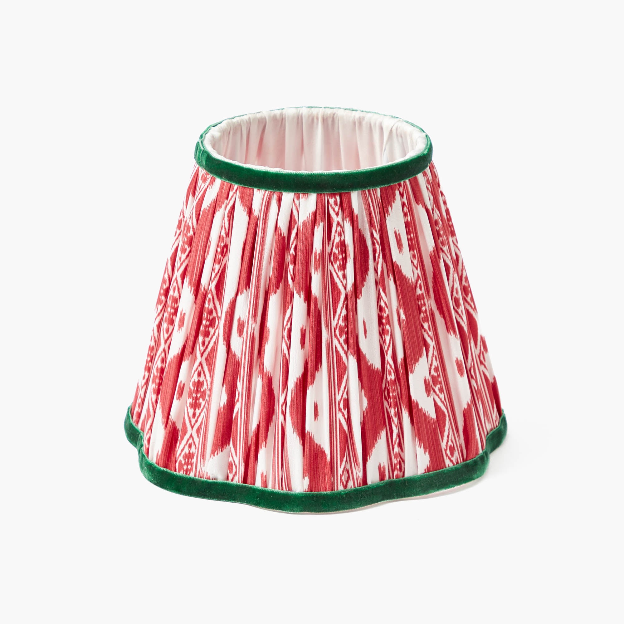 Red & Green Ikat Lampshade (18cm)