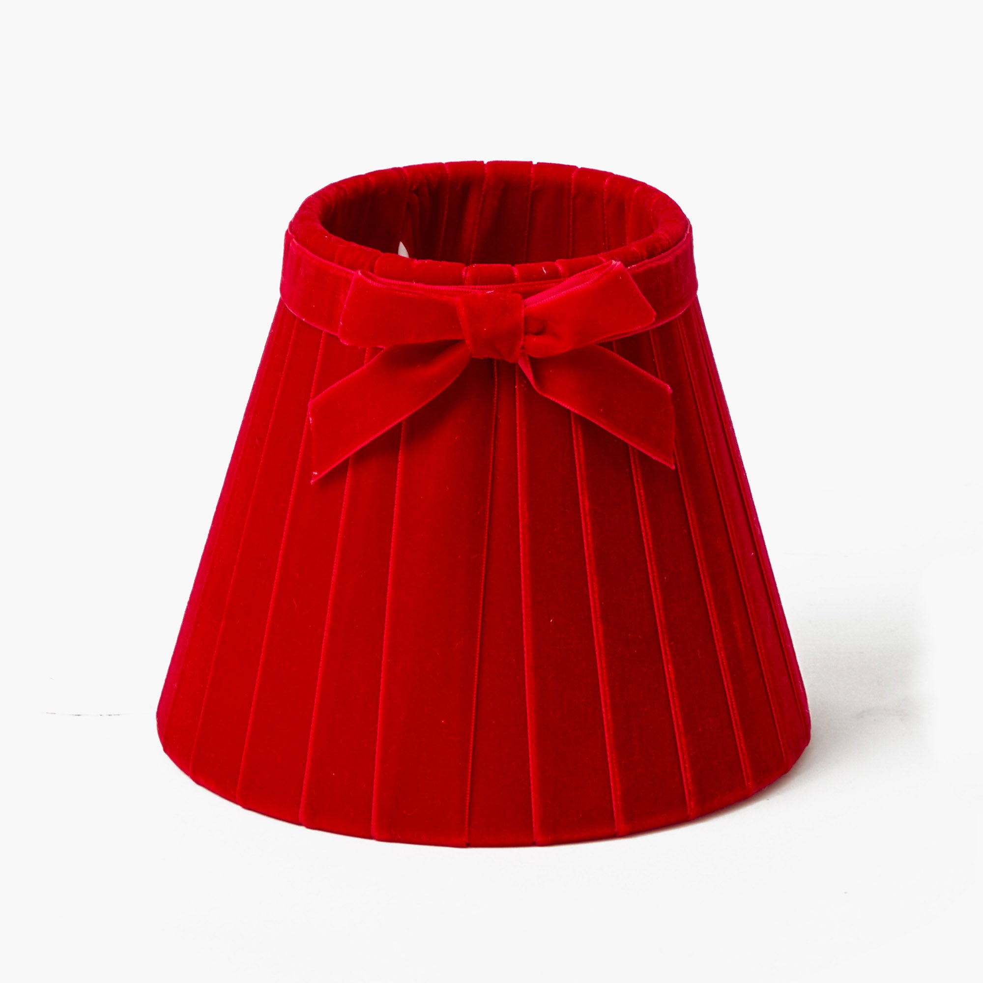 Red Velvet Bow Lampshade (18cm)