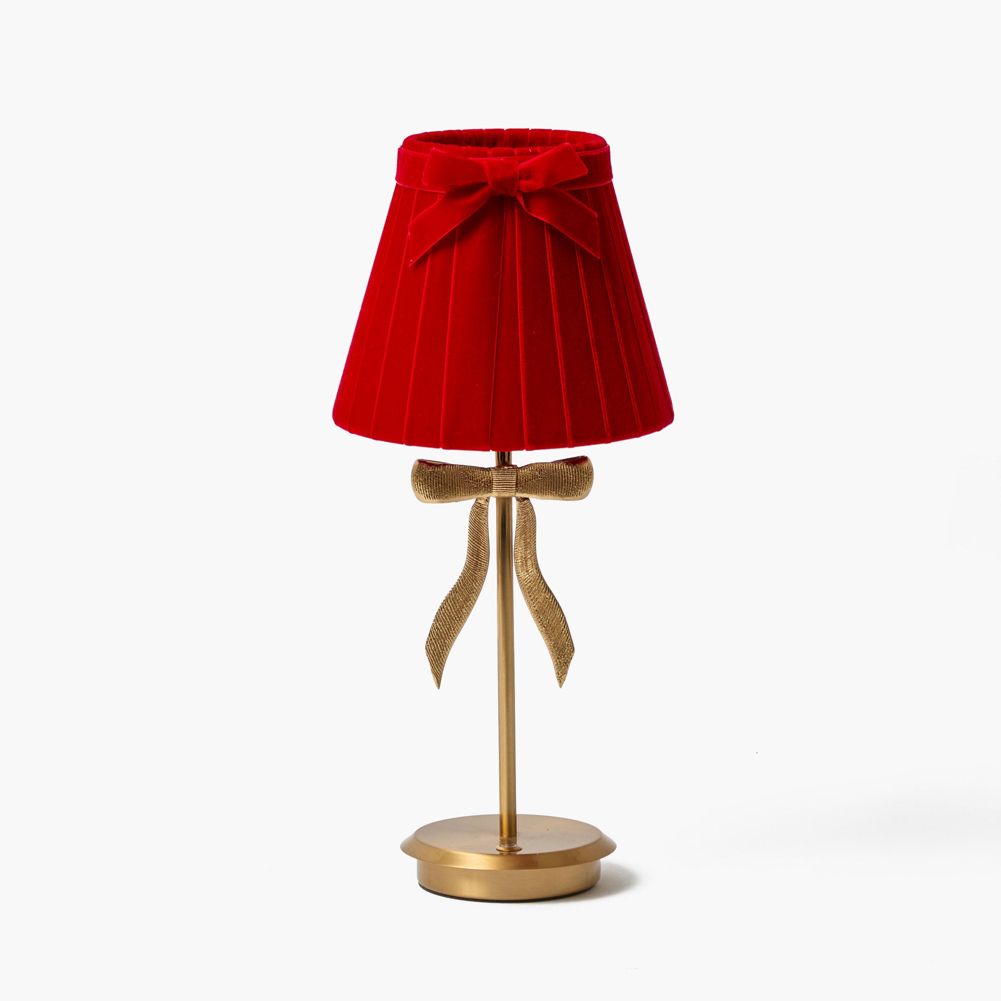 Red Velvet Bow Lampshade (18cm)