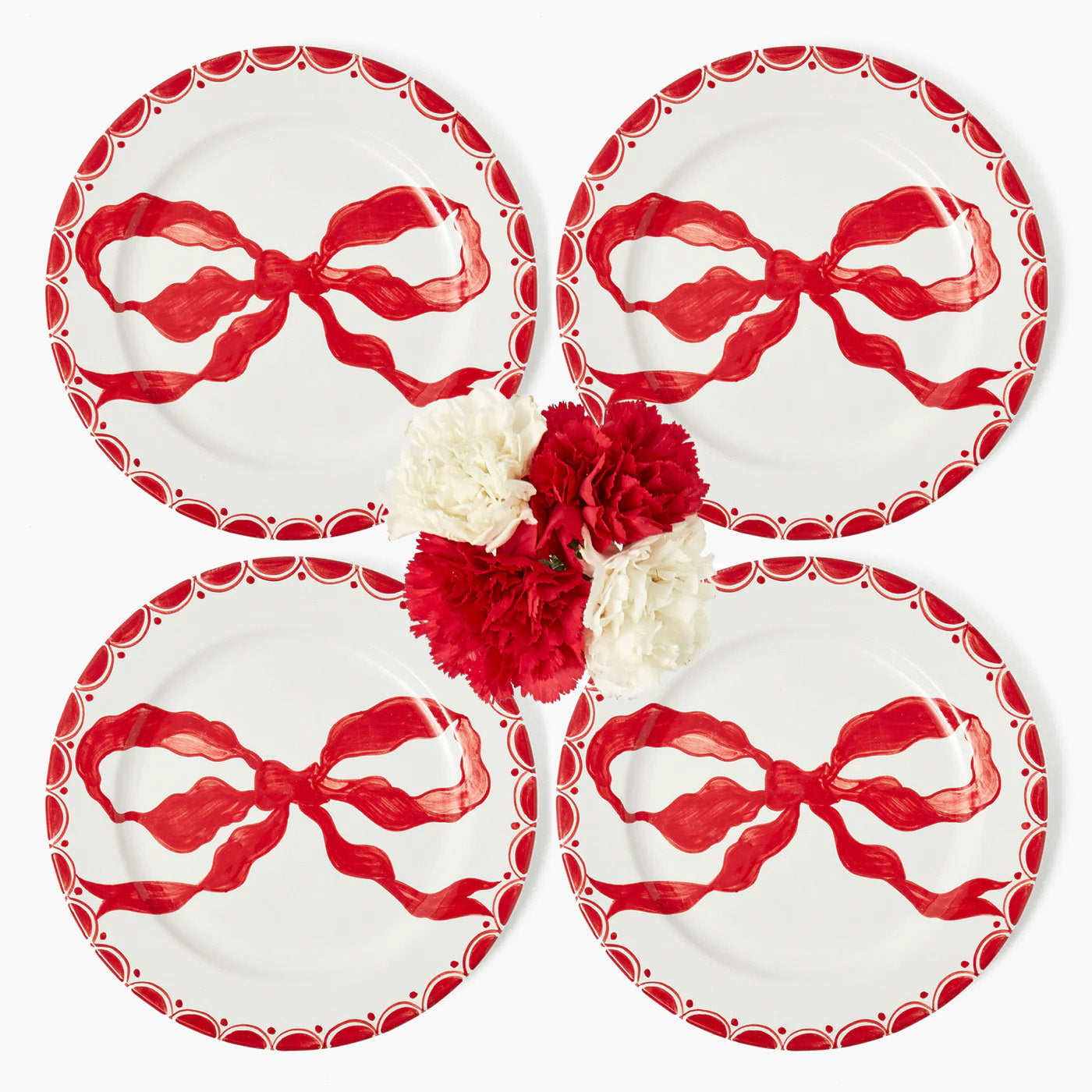 Marilyn Red Bow Dinner Plates (Set of 4)