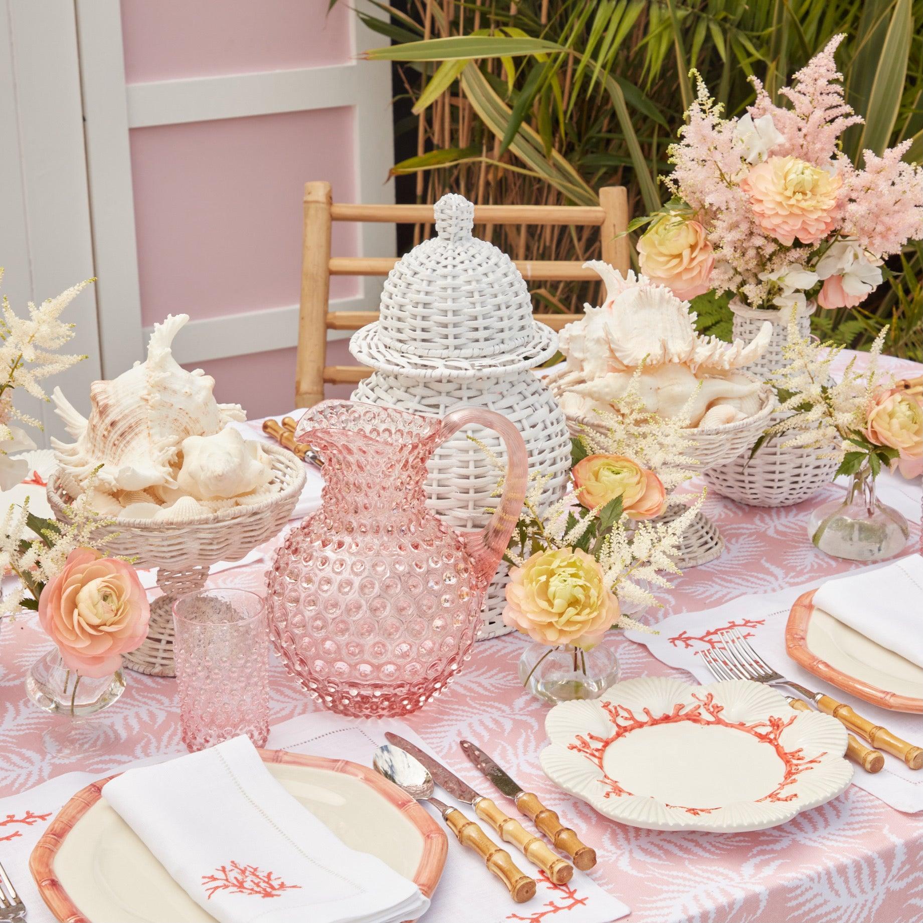 Rose Pink Hobnail Jug - Mrs. Alice