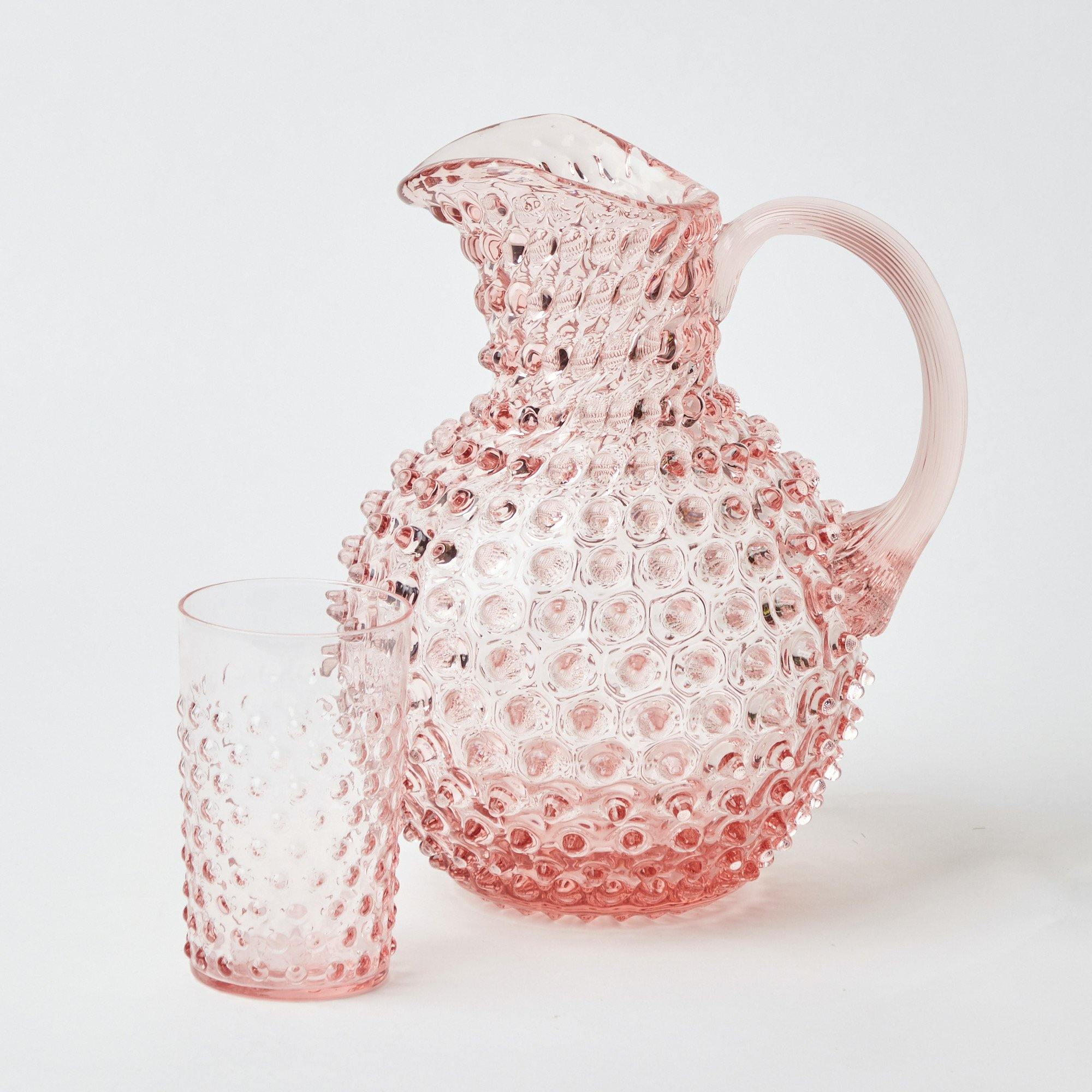 Rose Pink Hobnail Jug - Mrs. Alice