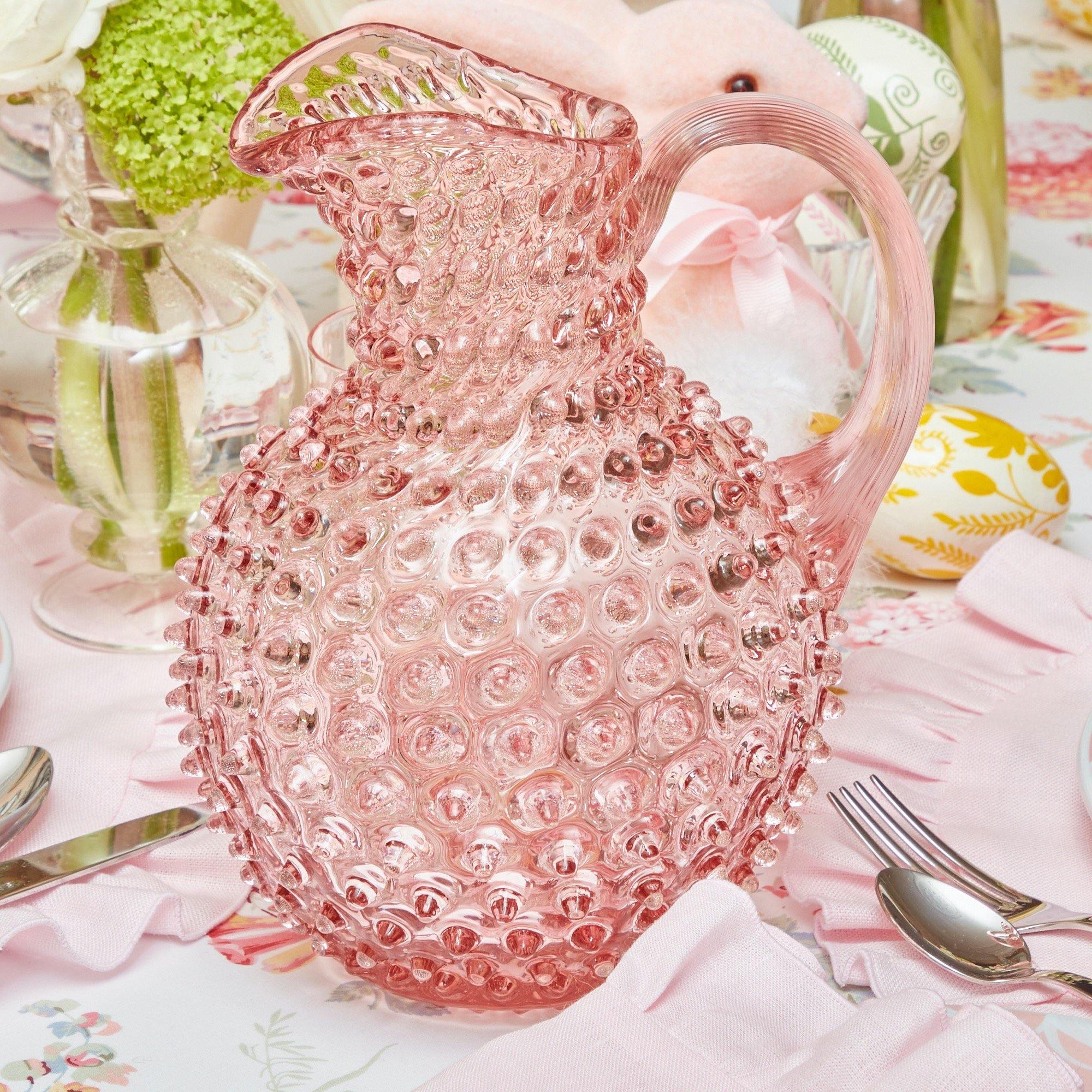 Rose Pink Hobnail Jug - Mrs. Alice