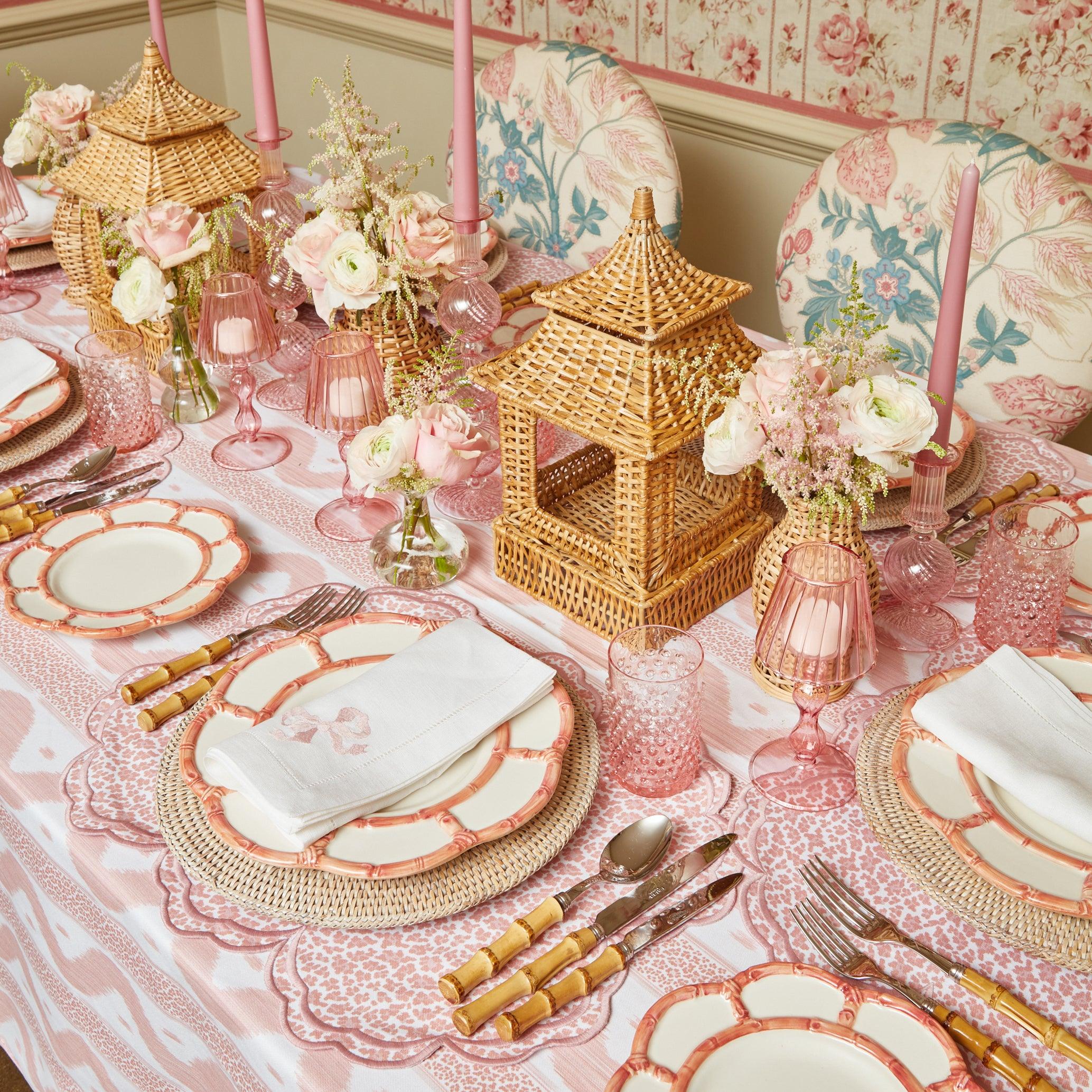 Rose Pink Hobnail Water Glasses & Jug Set - Mrs. Alice