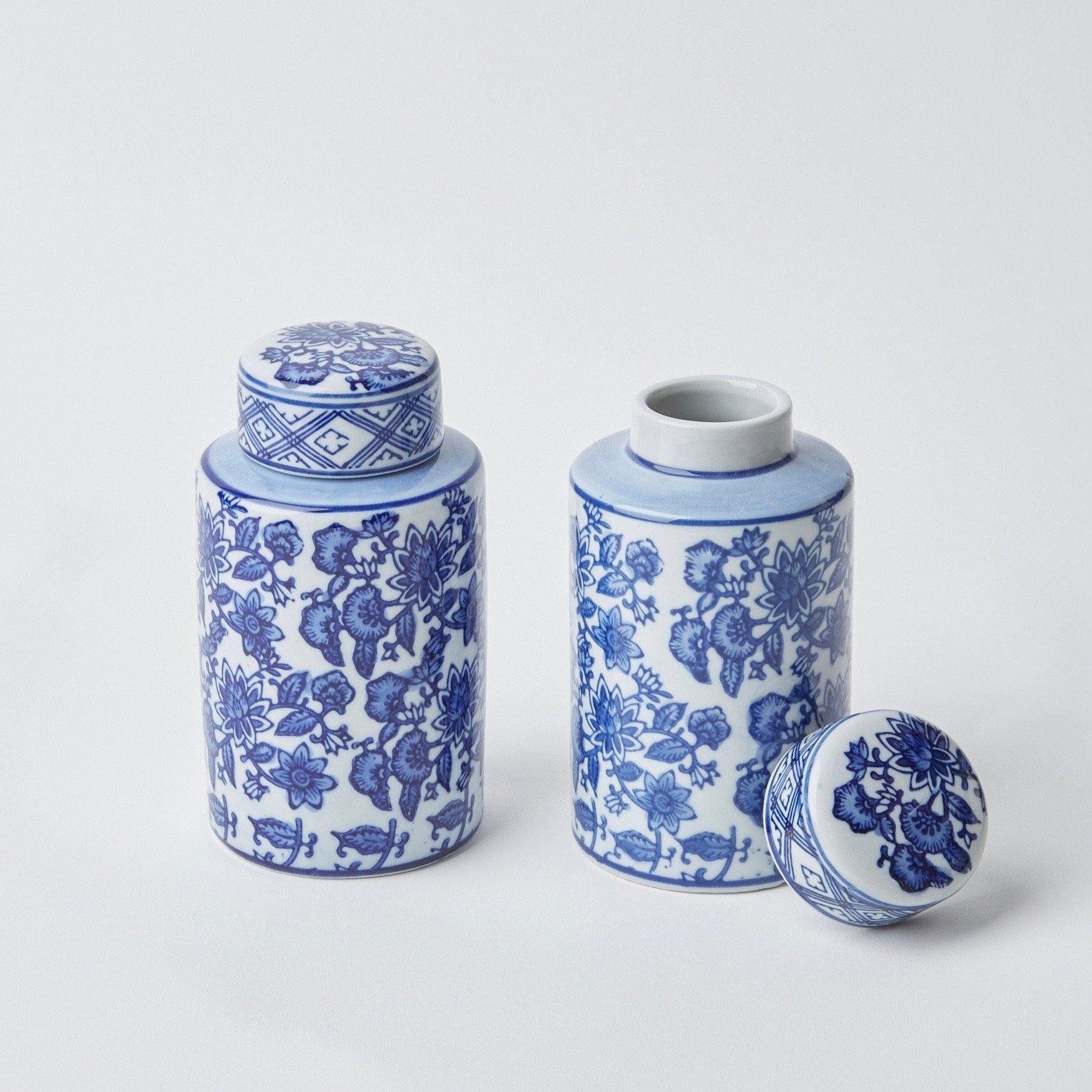 Round Chinoiserie Ginger Jars (Pair) - Mrs. Alice