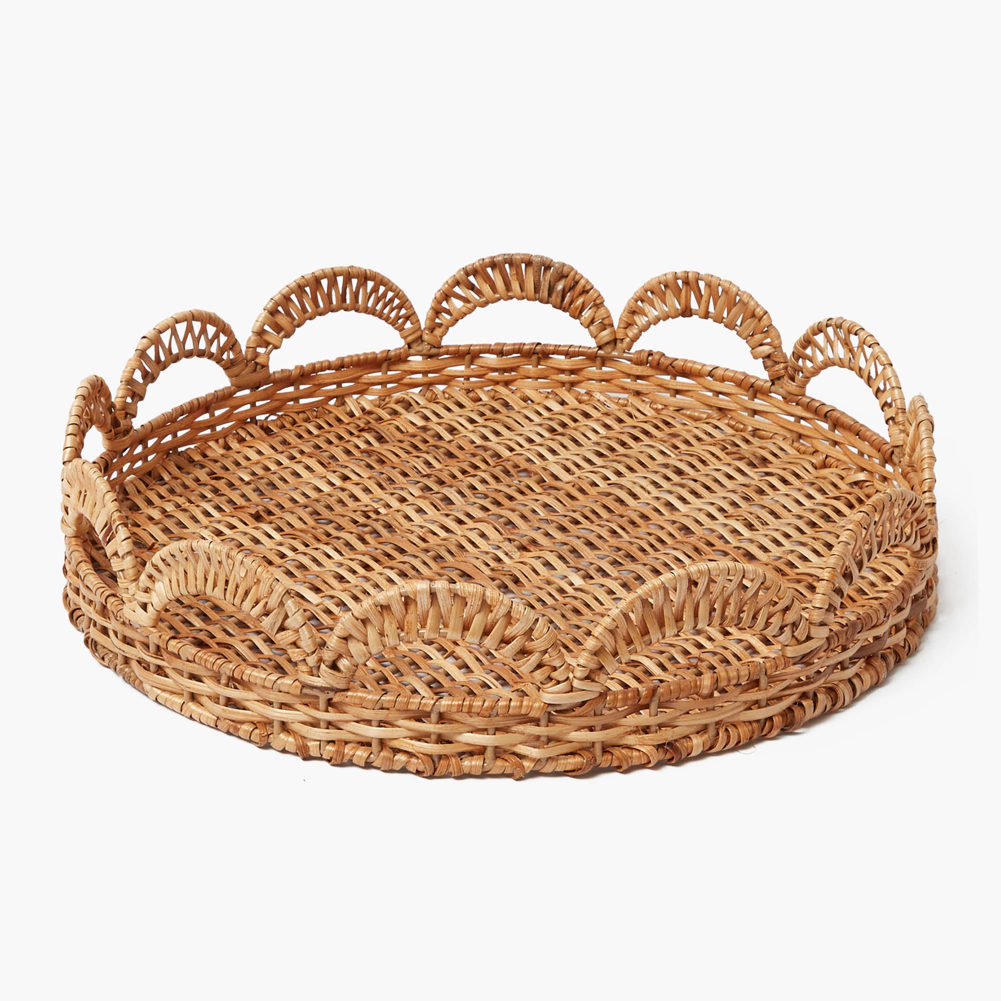 Elena Rattan Round Tray