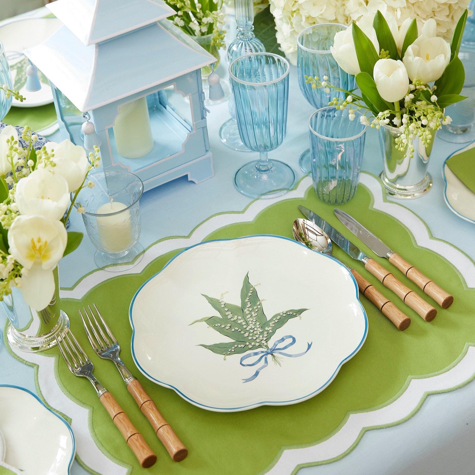 Scalloped Lily of the Valley Dinner Plate - Mrs. Alice