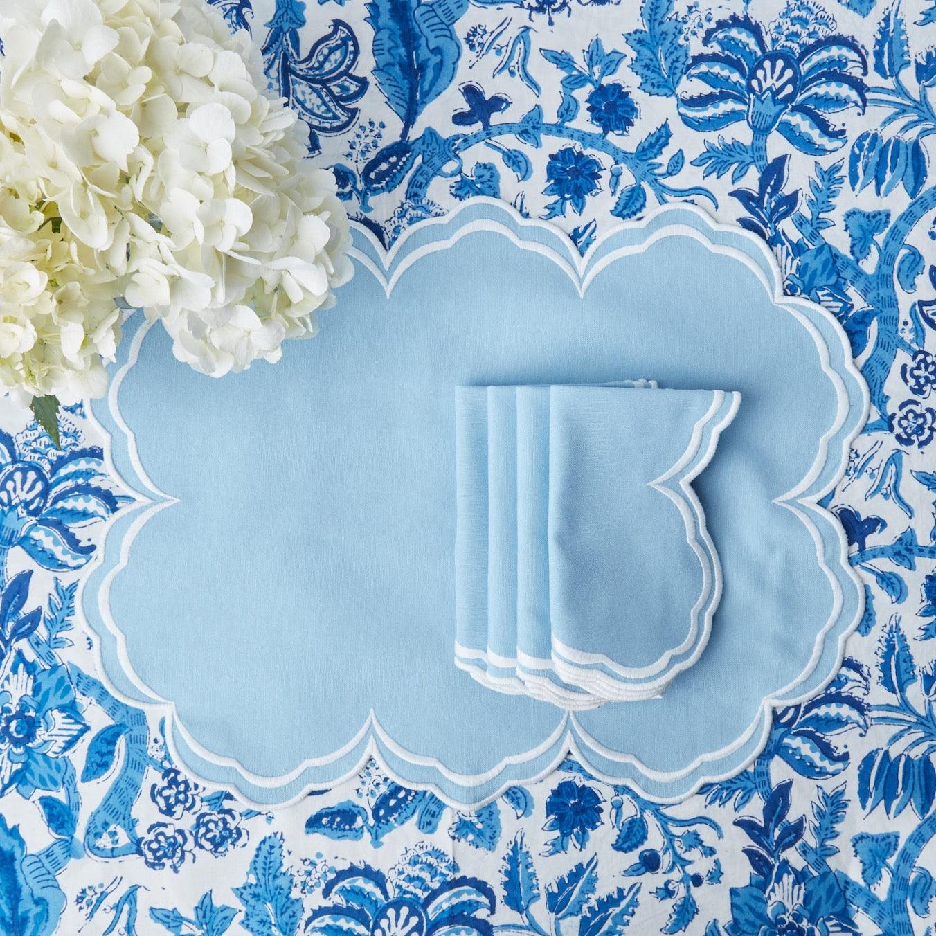 Serena Cornflower Blue Napkins (Set of 4) - Mrs. Alice